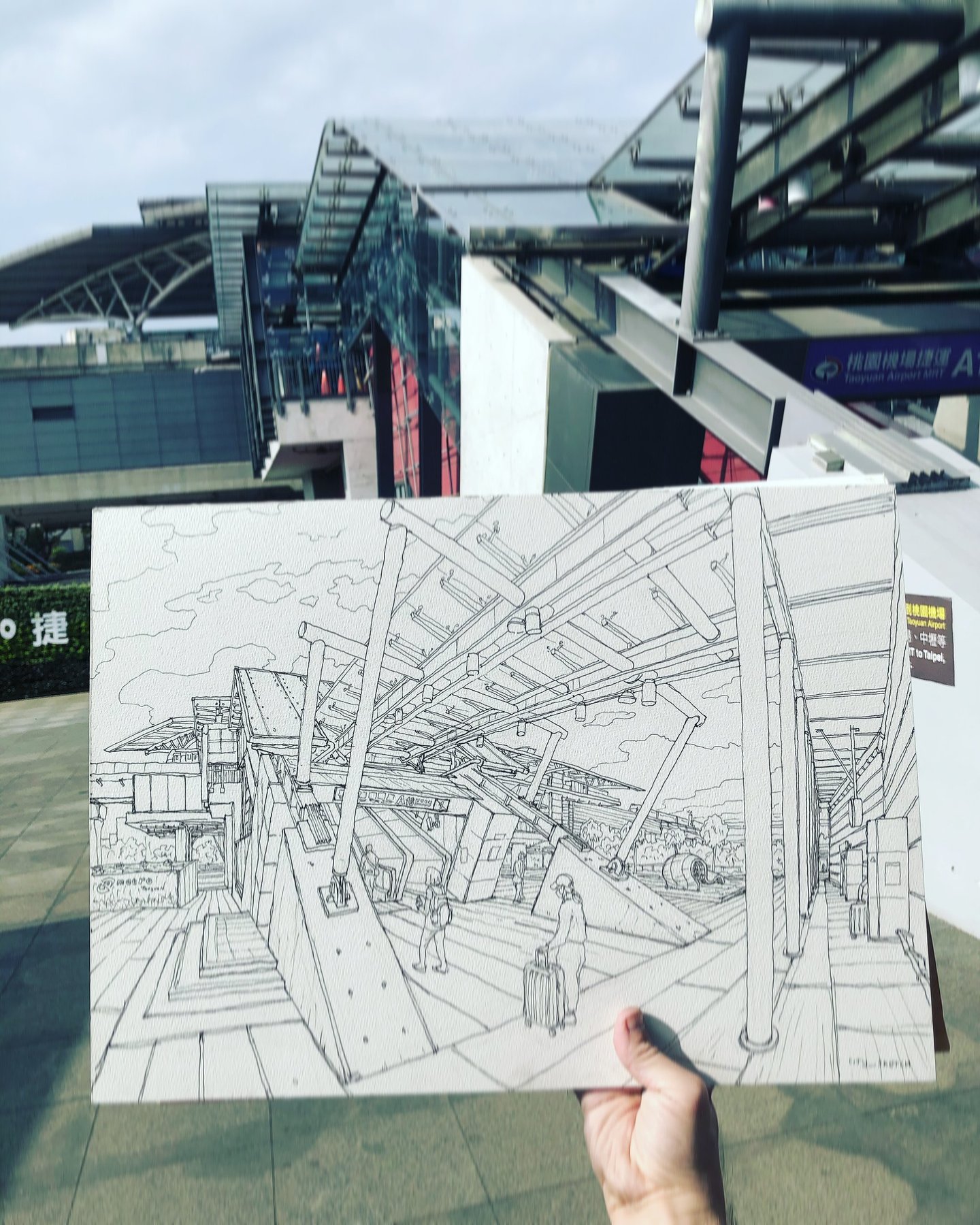 City sketch by Evgeny Bondarenko in Taiwan