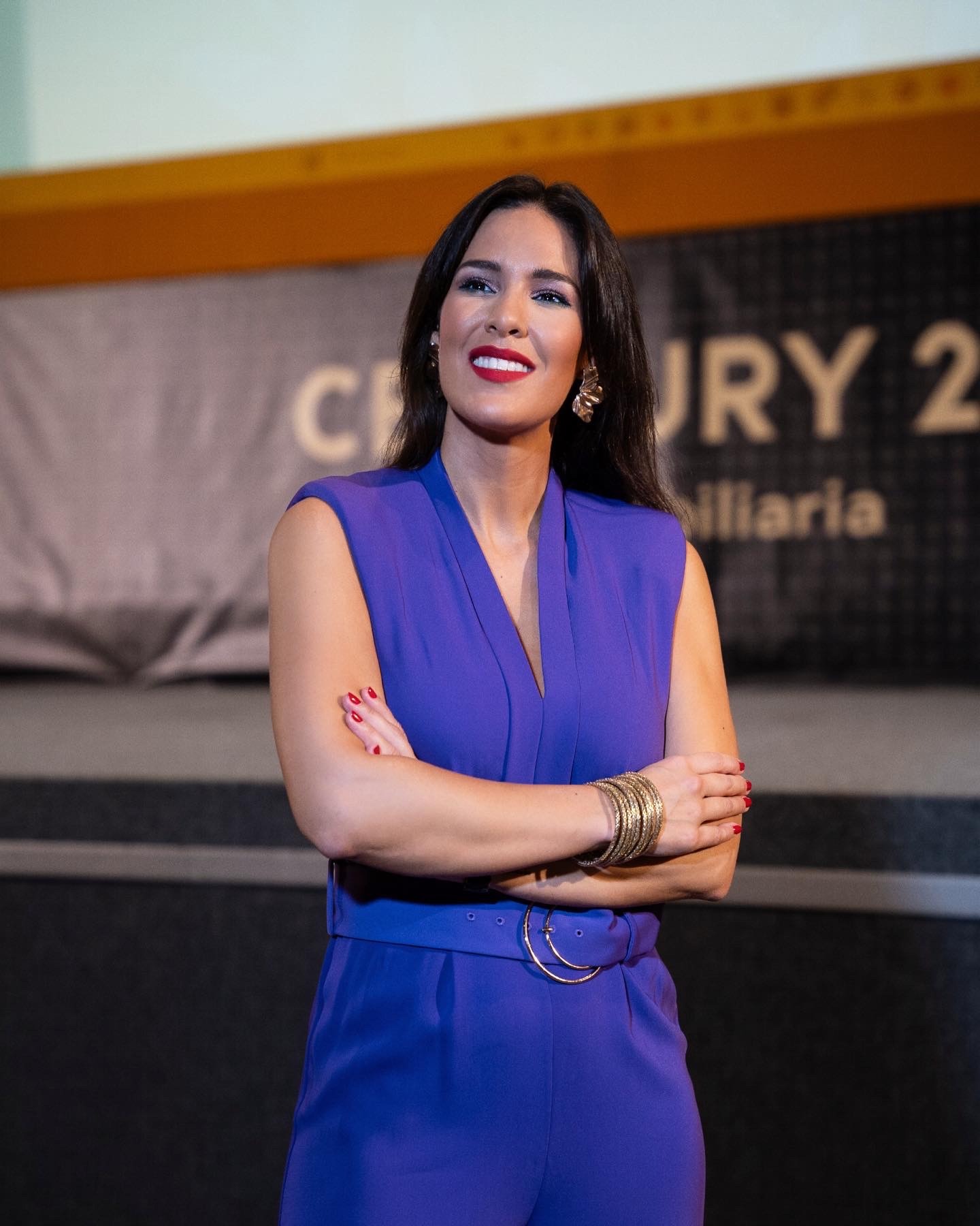 María Lázaro, periodista y comunicadora, en un evento corporativo