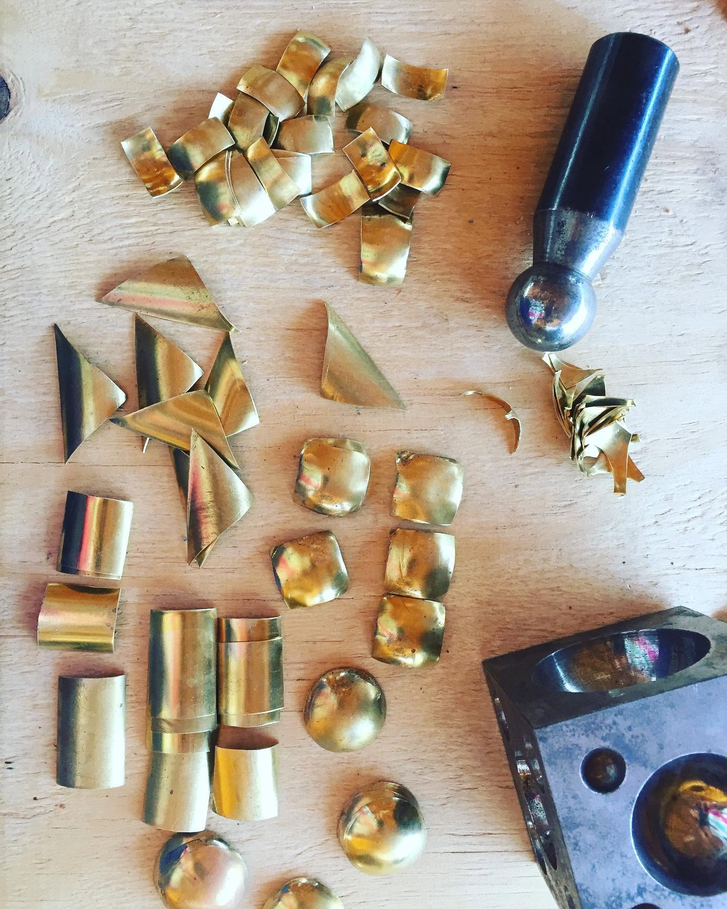 laminas para la fabricación de joyas de metal latón, herramientas para embutir metal