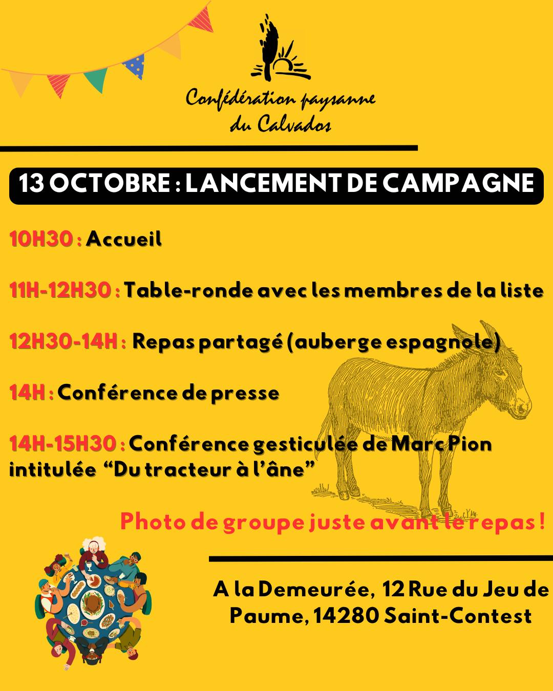 a poster for a campaign with a donkey