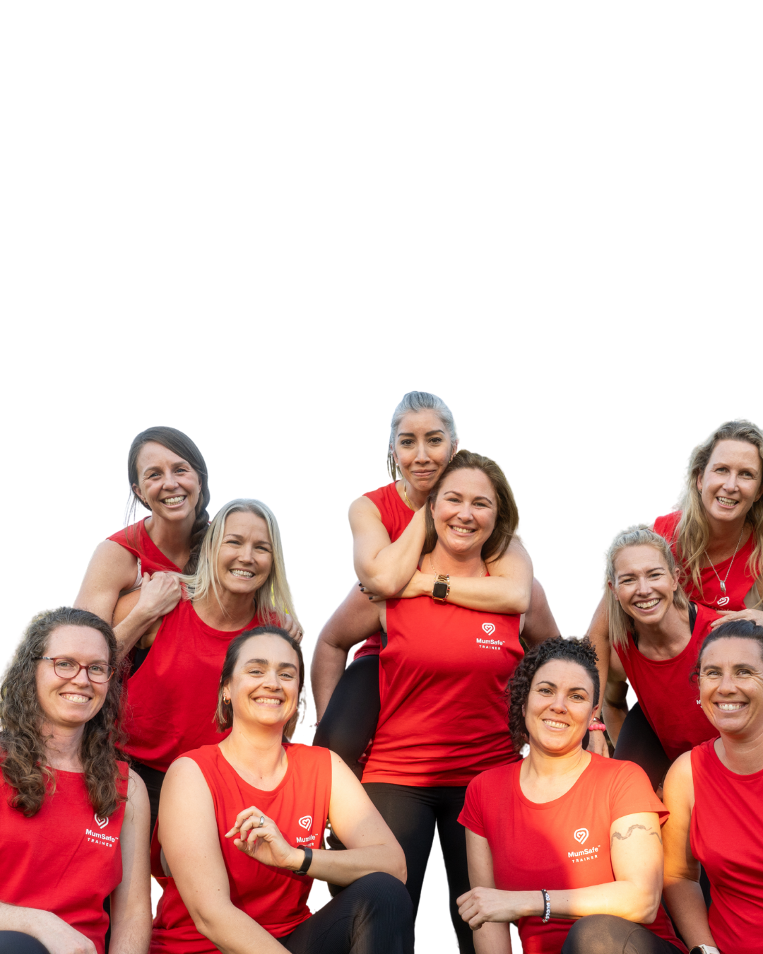 A group of MumSafe™ trainers who are leaders in women's fitness
