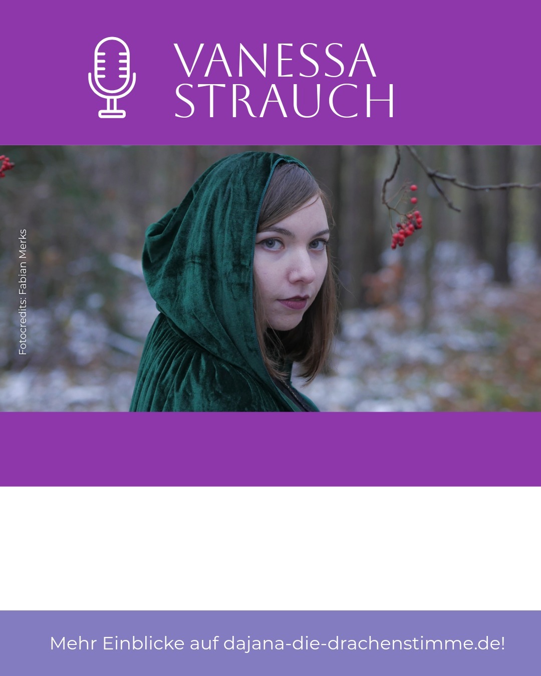 Der Hörspiel-Cast von Autor Luca Snow - "Existence": Sprecherin Vanessa Strauch