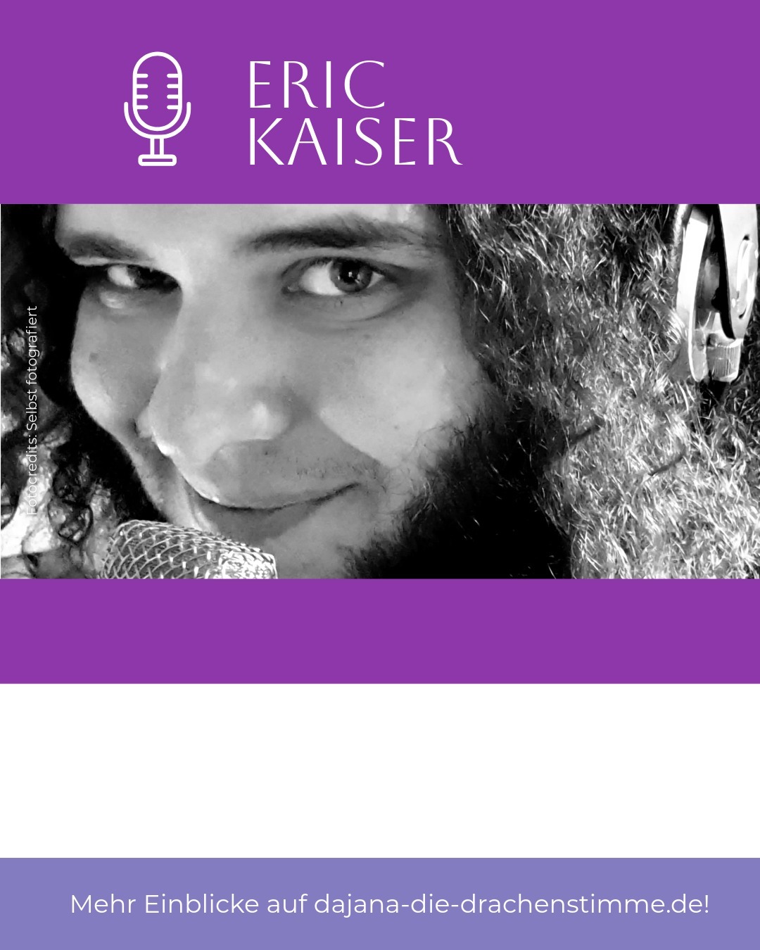 Der Hörspiel-Cast von Autor Luca Snow - "Existence": Sprecher und Sänger Eric Kaiser
