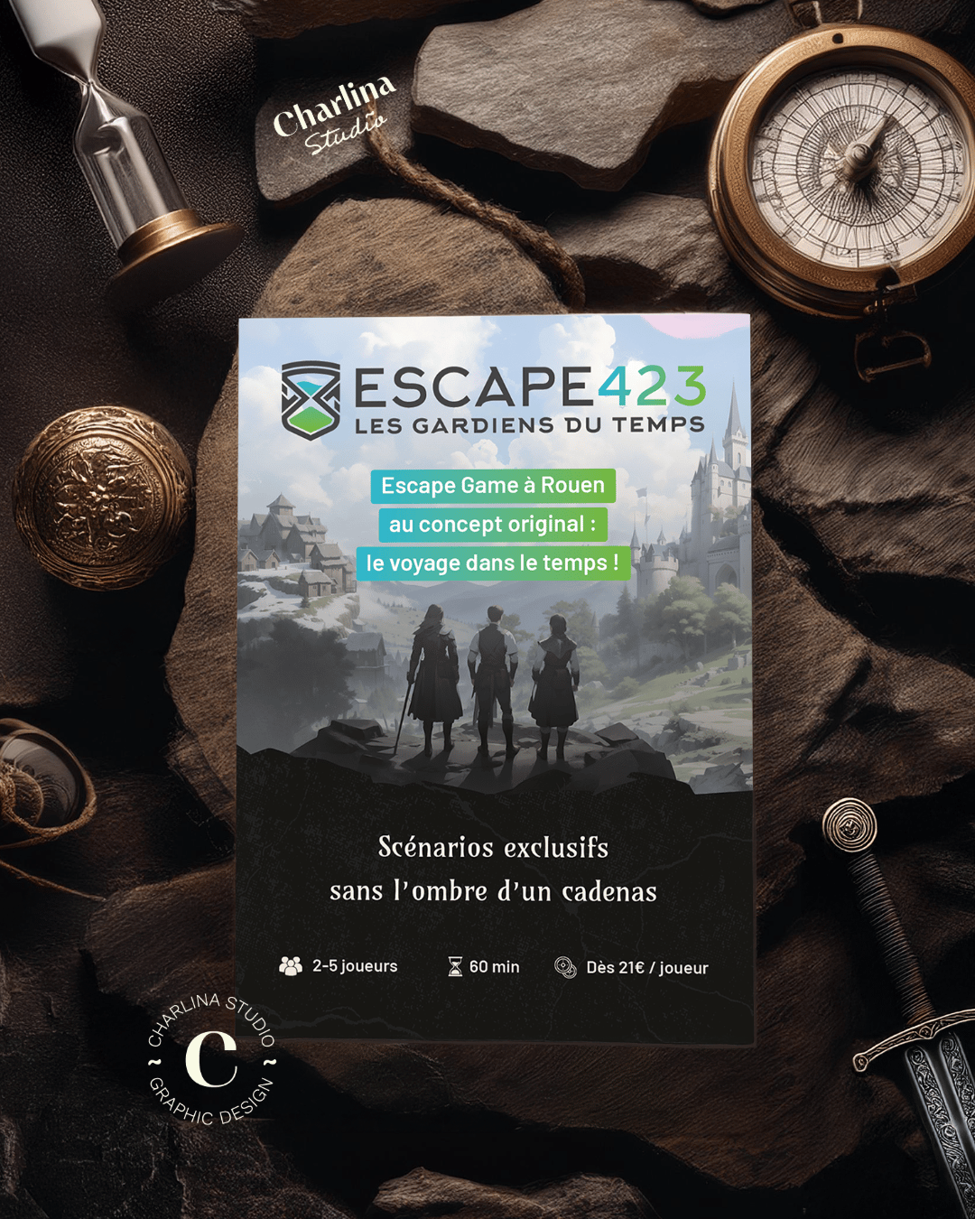 Création de flyer pour Escape 423, vue recto