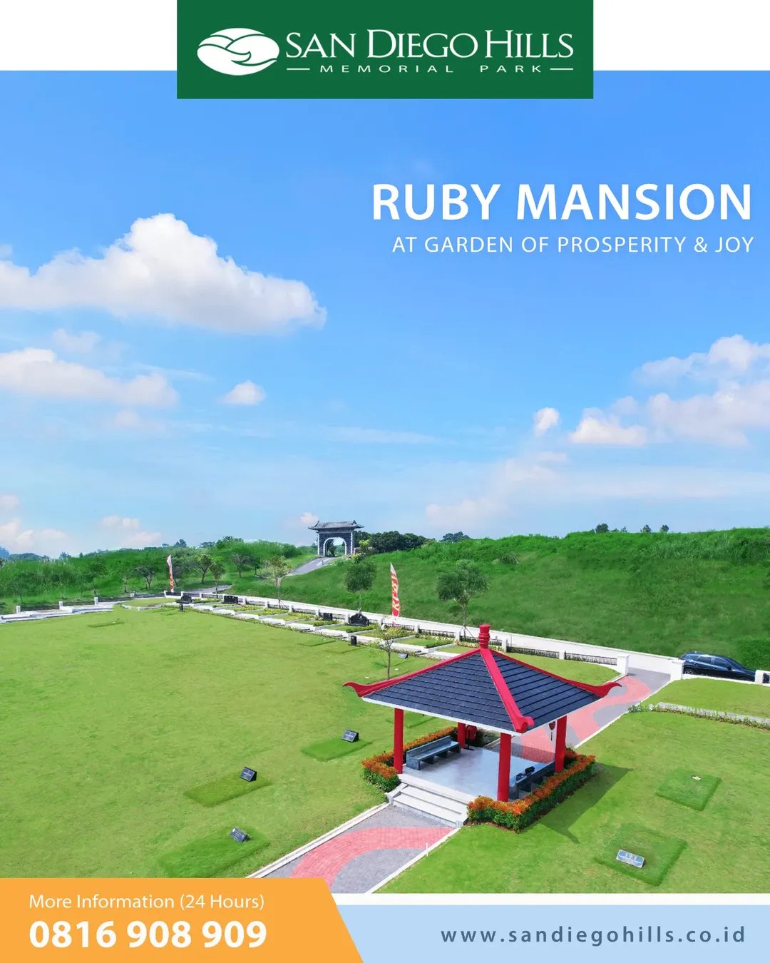 Makam tipe single burial di San Diego Hills, cluster Chinese