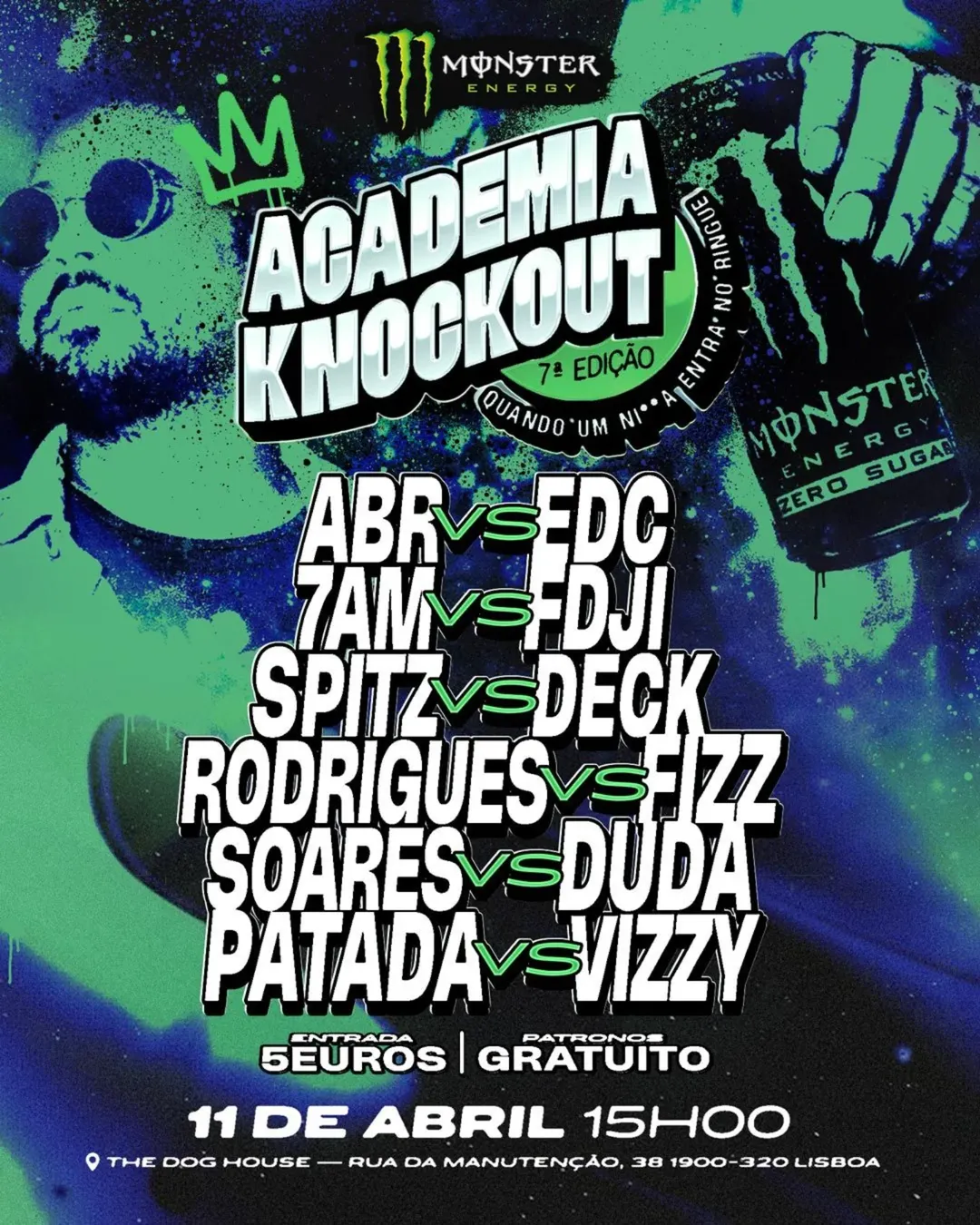 evento de rap underground Academia Knock Out em Lisboa