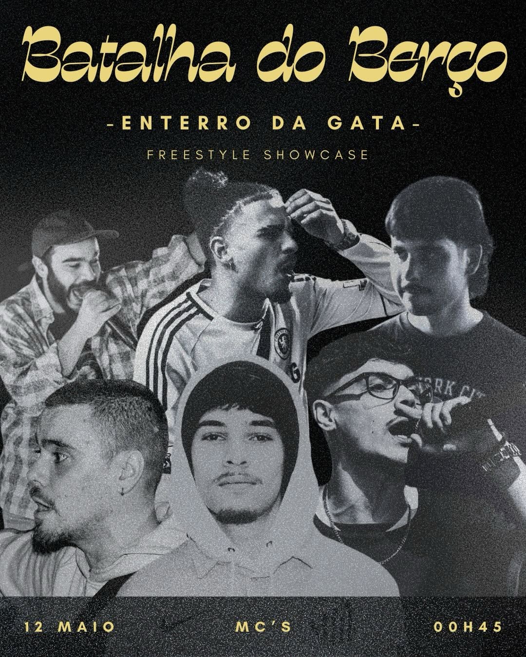 MCs da Batalha do Berço no showcase do Enterro da Gata em Braga