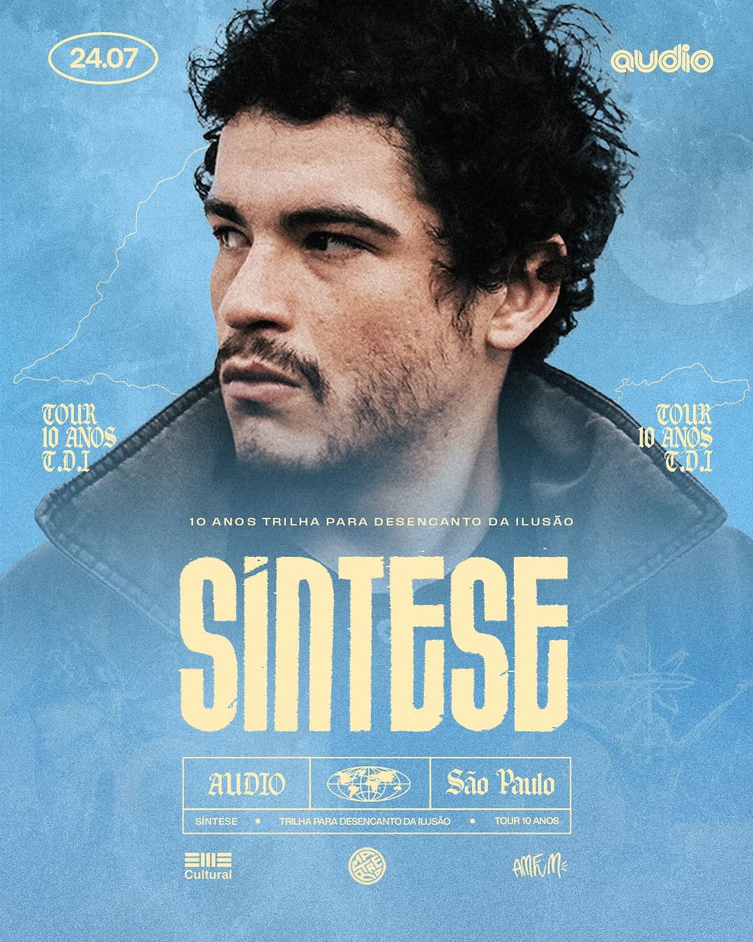 Cartaz oficial da turnê de 10 anos do álbum Trilha Para o Desencanto da Ilusão do rapper Síntese
