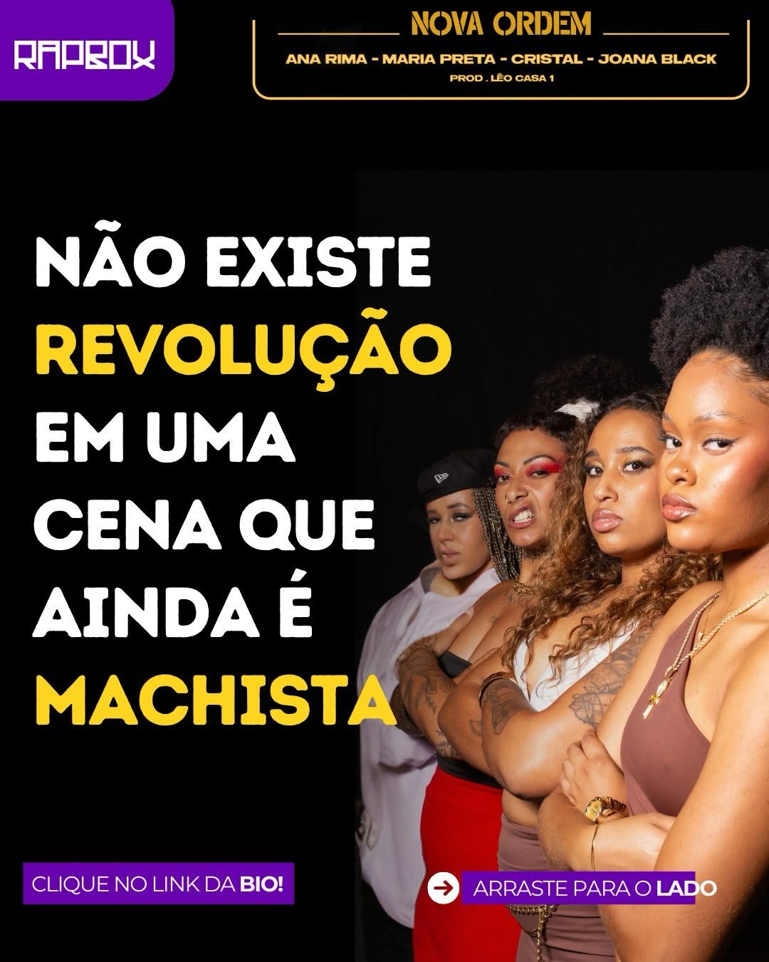 Integrantes da cypher Nova Ordem no retorno da RapBox