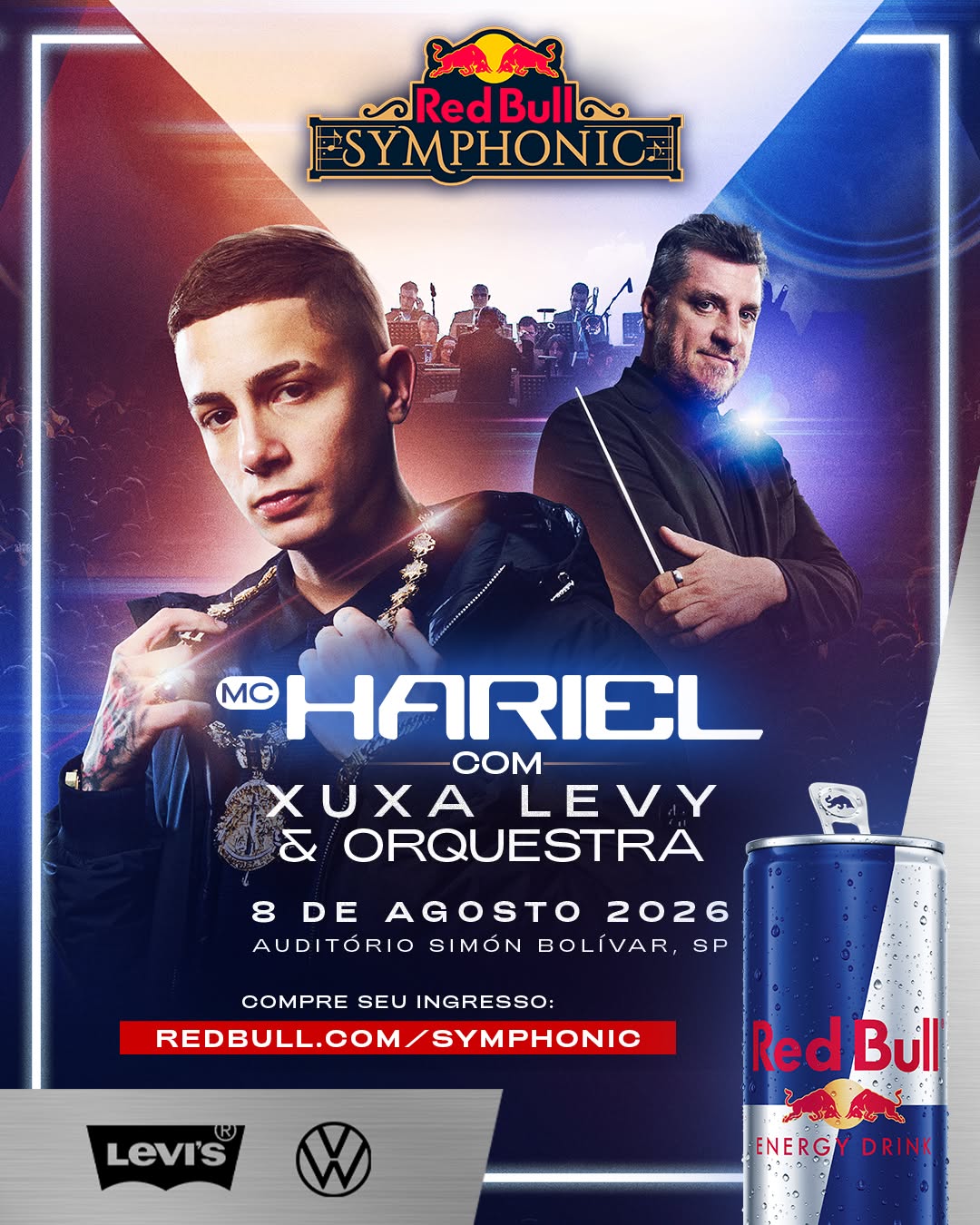 MC Hariel no anúncio do Red Bull Symphonic Brasil