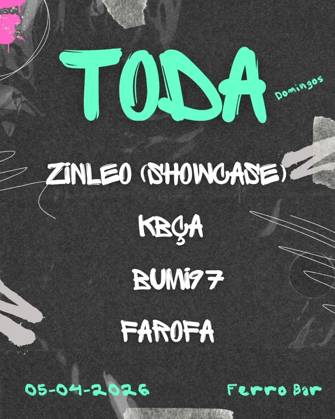 festa TODA no Ferro Bar com DJs e show underground