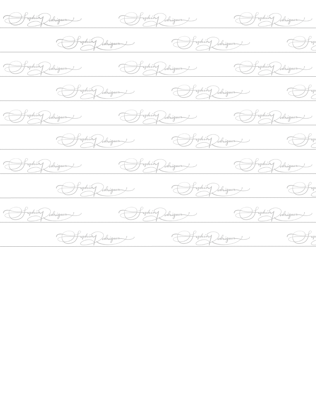 Example of stencil which is included into each package for signature practice