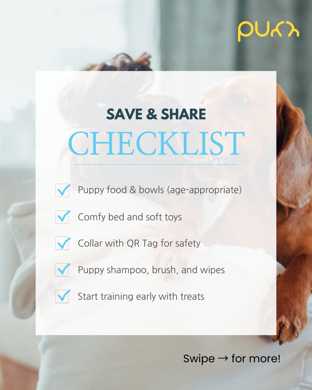 New Puppy Checklist from Purr