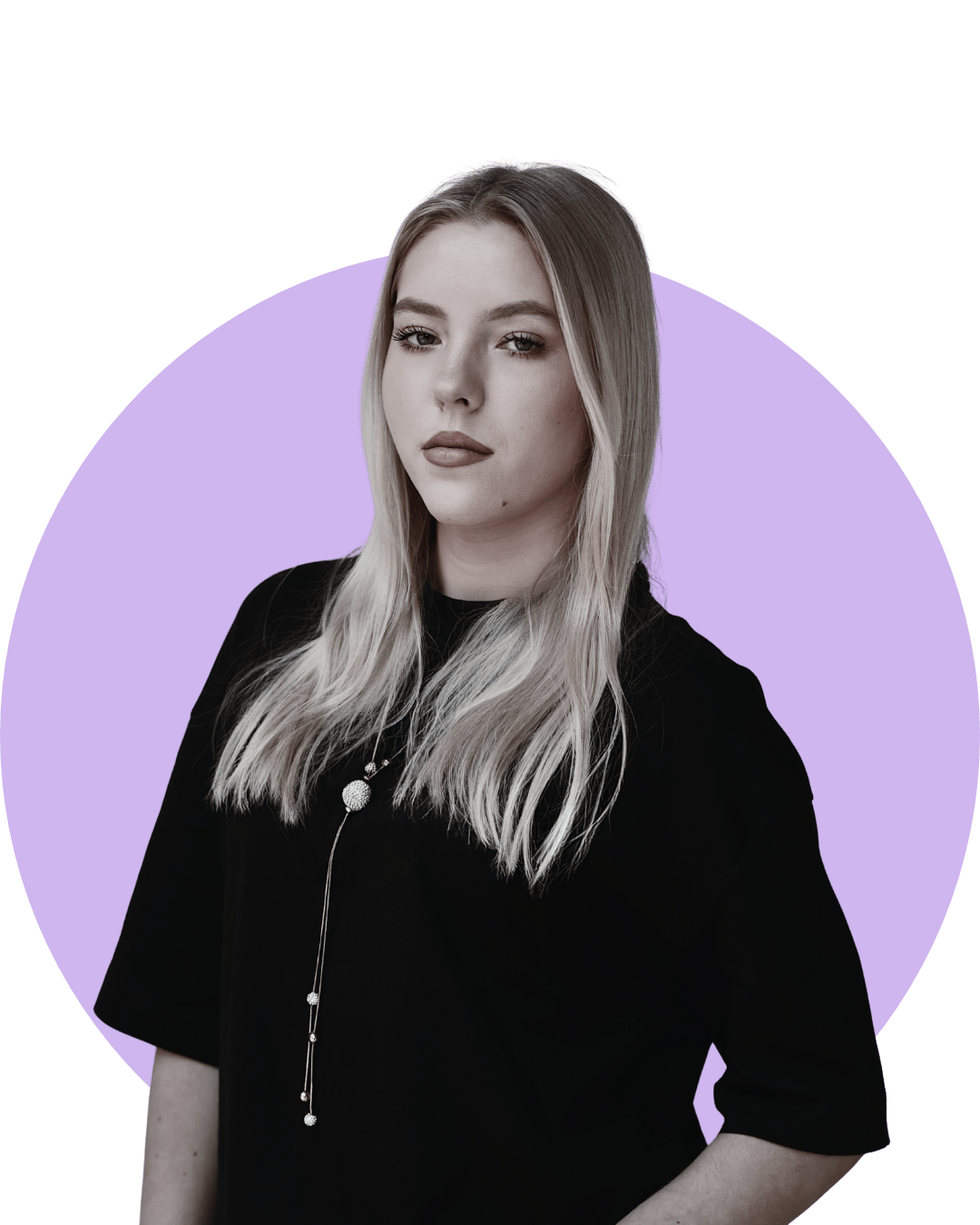 Socialinių tinklų administratorė – Social Media Lady portretas.