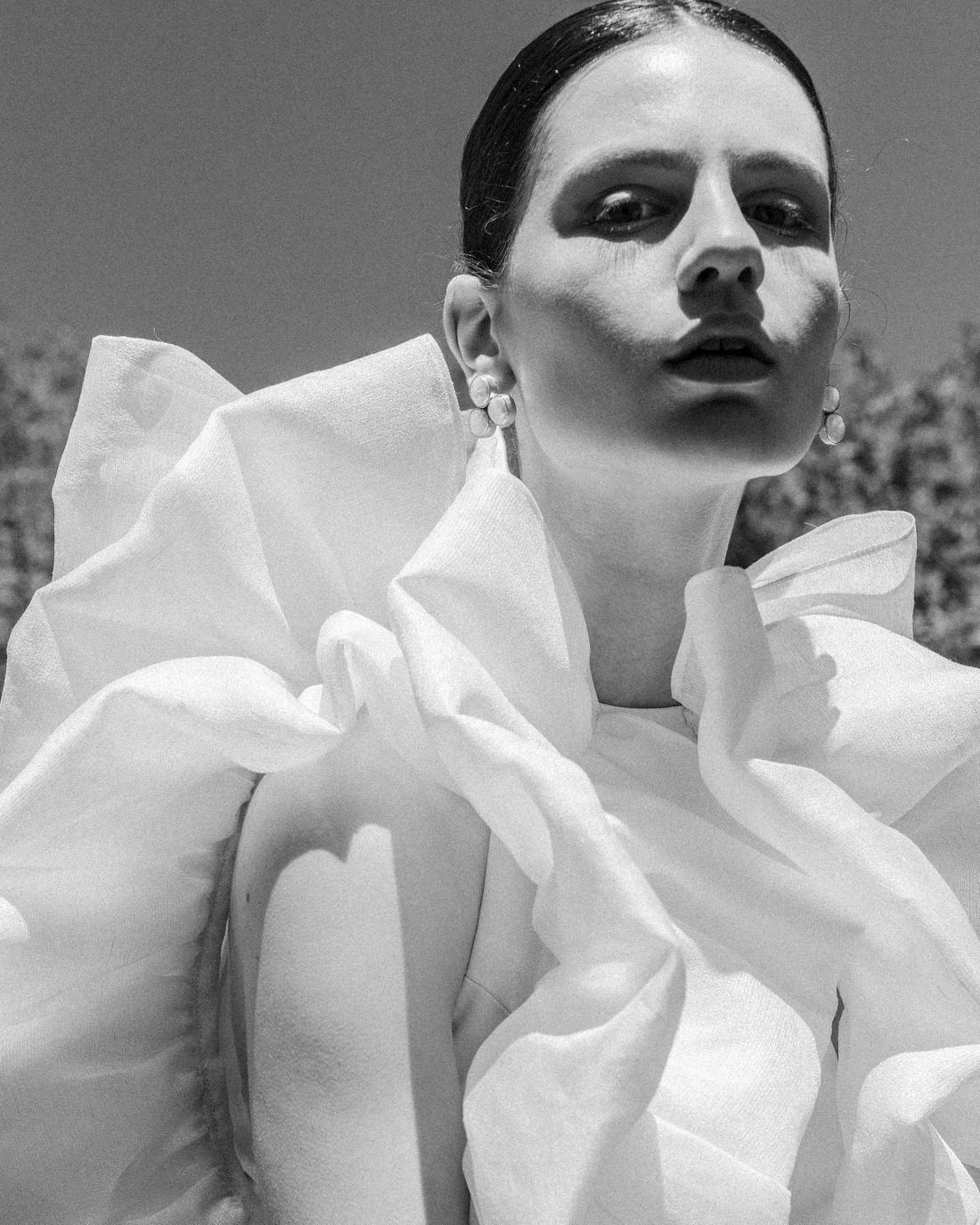 Retrato de una modelo con vestido de novia de Vals