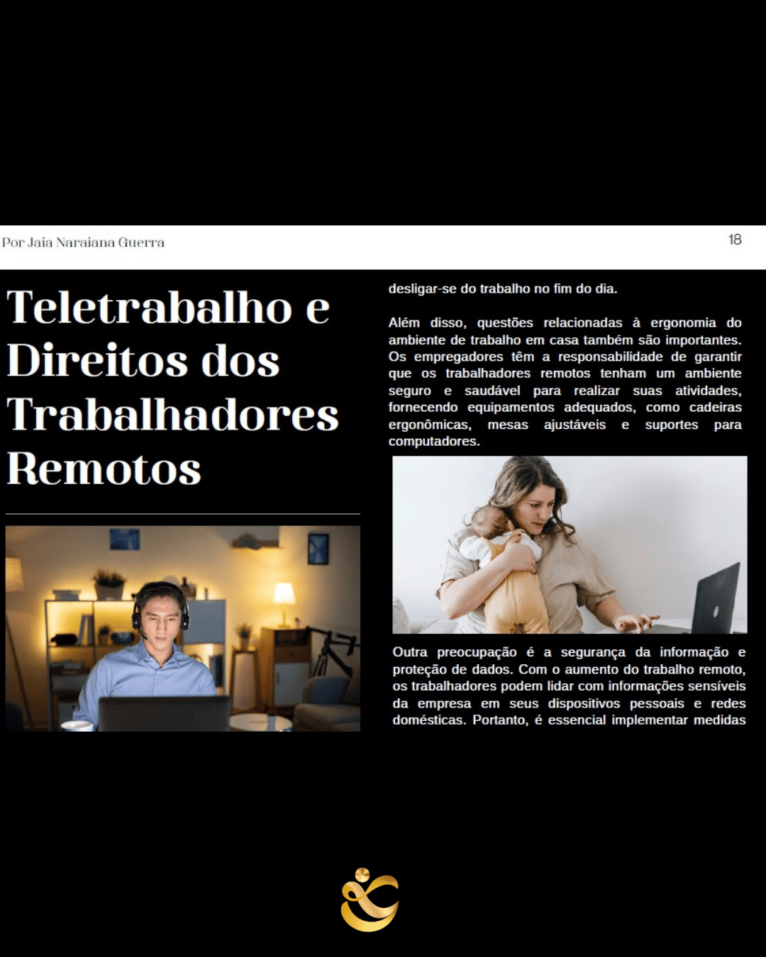 uma mulher com uma camisa branca e um homem com laptop