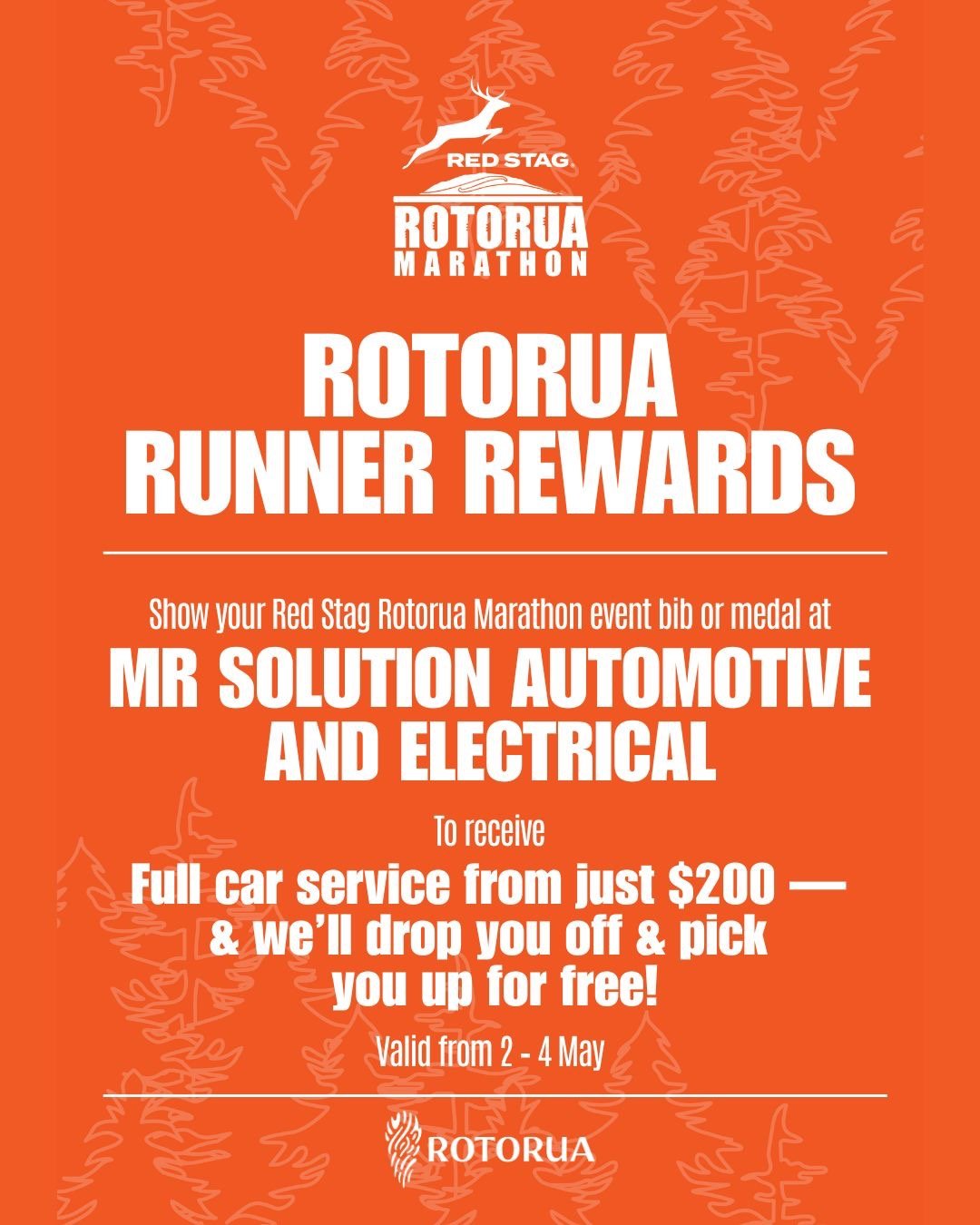Full service from $200 for Rotorua marathon runners