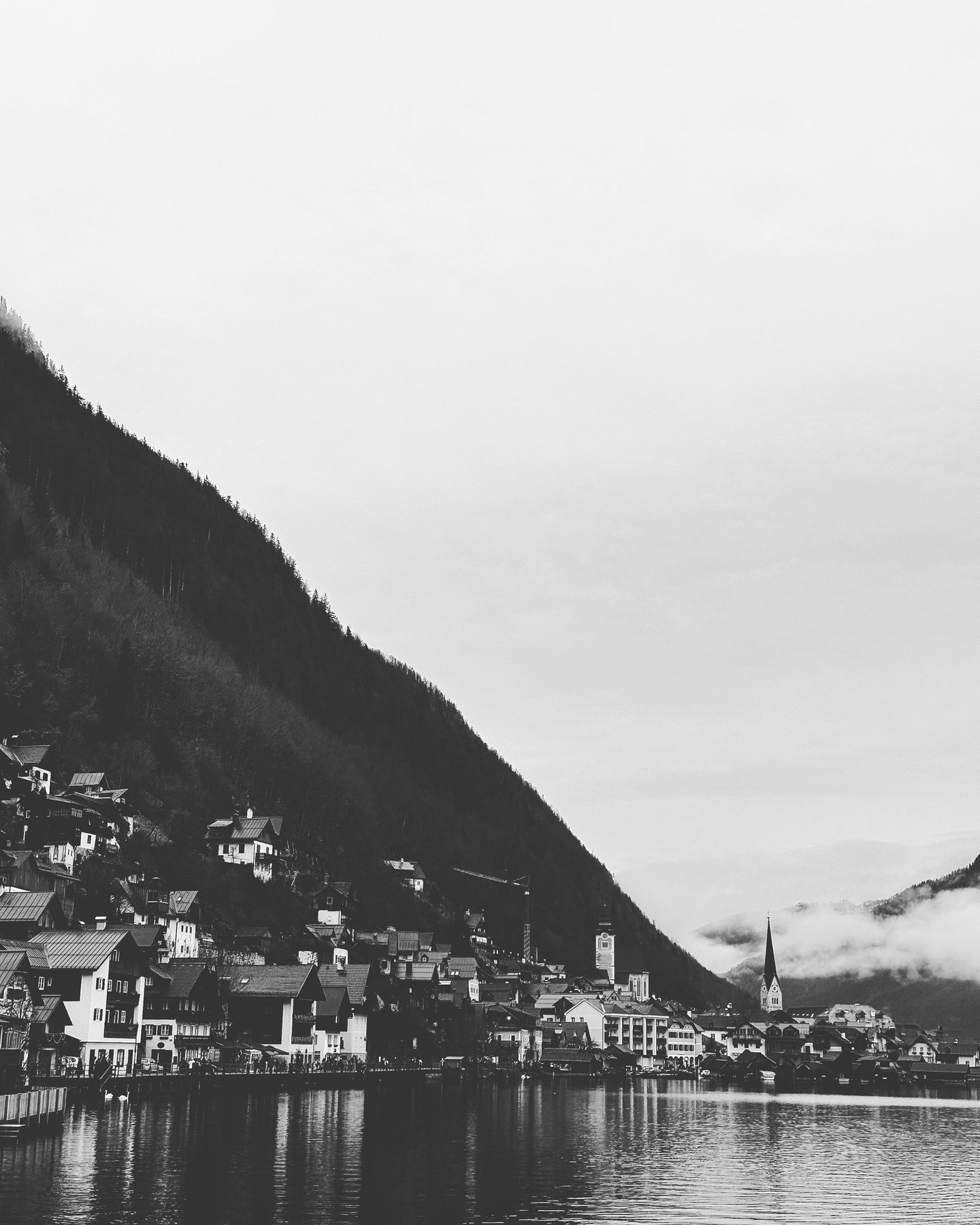 Gorgeous, gloomy views of rural Switzerland, original black & white photo by @LVF.LVX