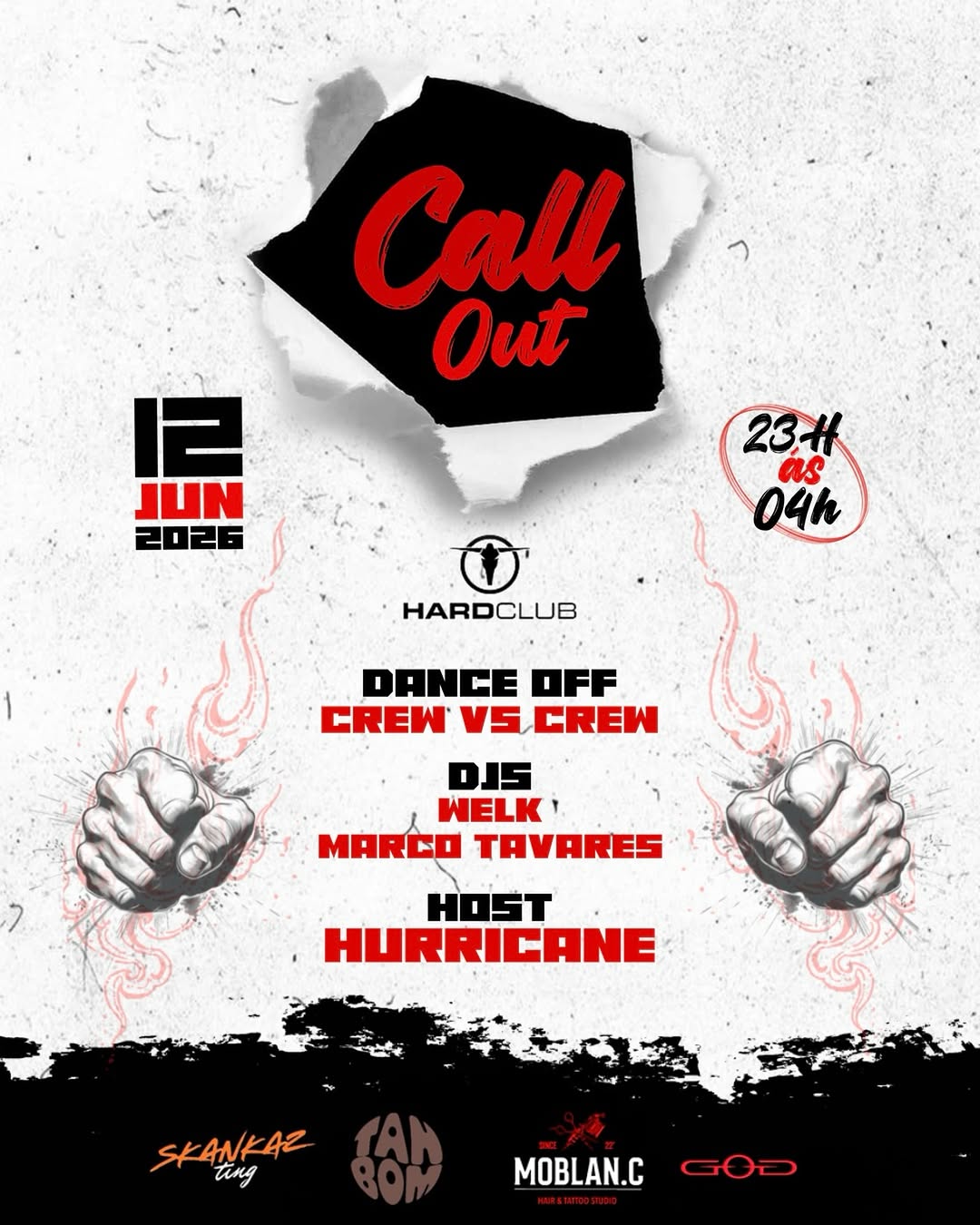 Call Out Party no Hard Club Porto com DJ Welk e batalhas de dança