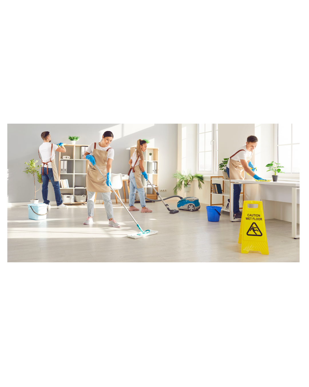 Professional deep cleaning team performing detailed residential cleaning and sanitization throughout
