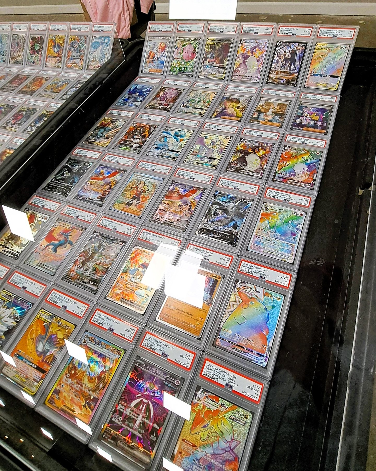 Pokemon Trading cards at the Four States Card Show in Joplin Missouri at the Joplin Expo