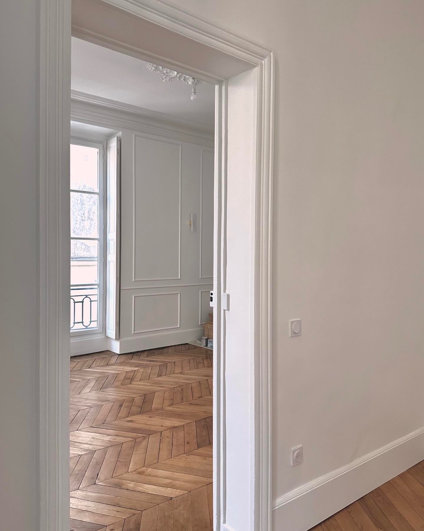 projet saint-michel de carmela iannibelli architecte, detail moulures et parquet