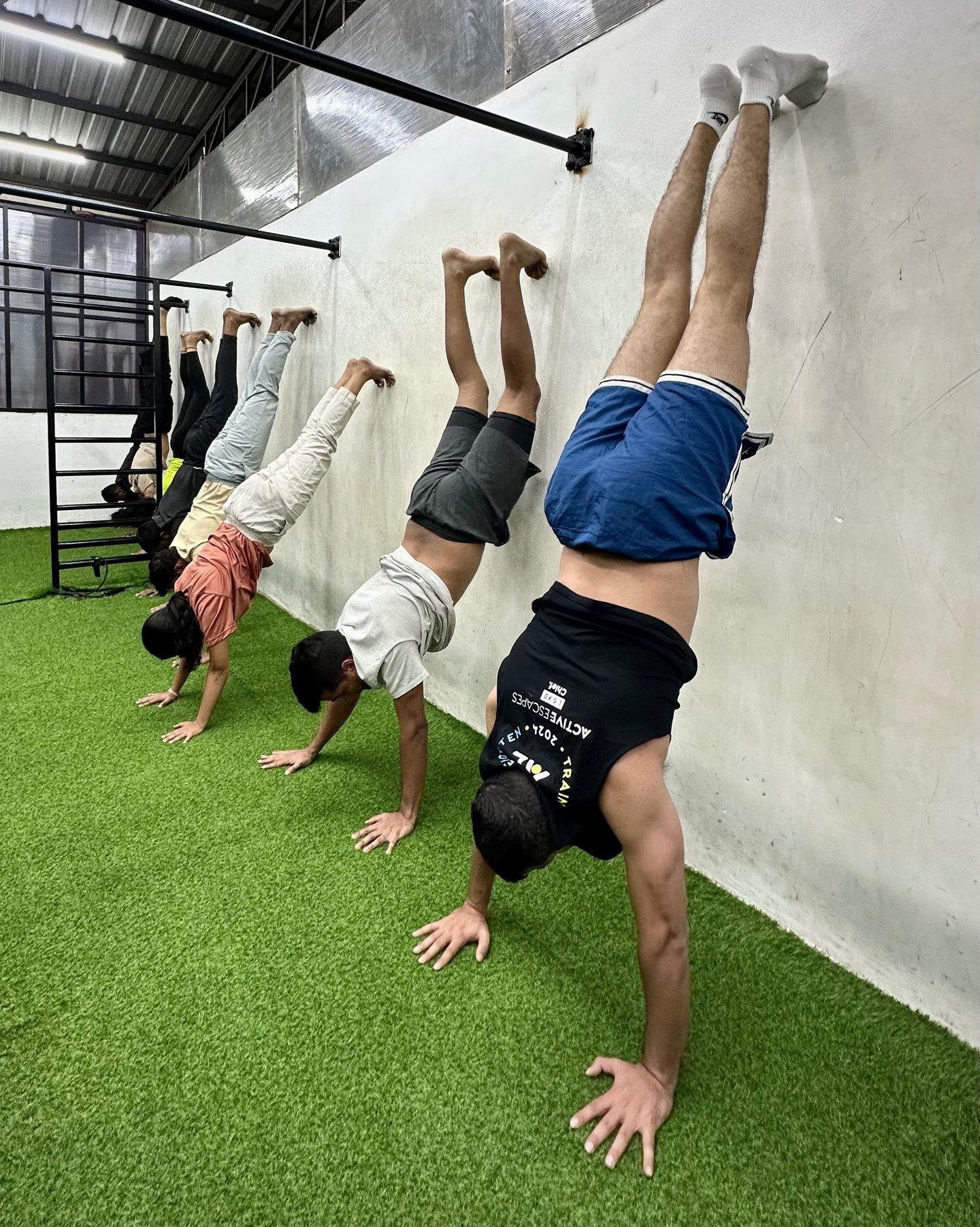 Handstand performed by students of calibaf in bangalore