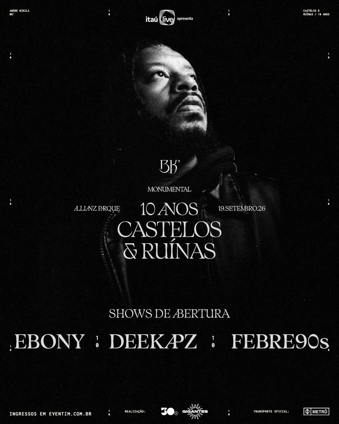 BK anunciando show de Castelos & Ruínas no estádio do Palmeir
