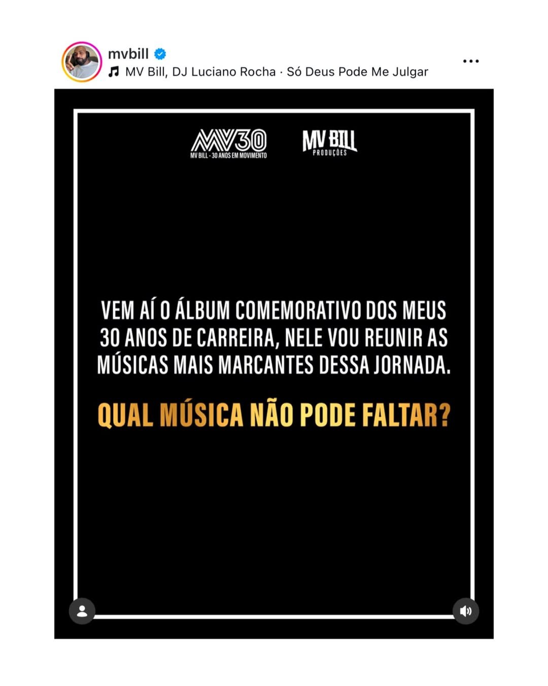 mv bill 30 anos 