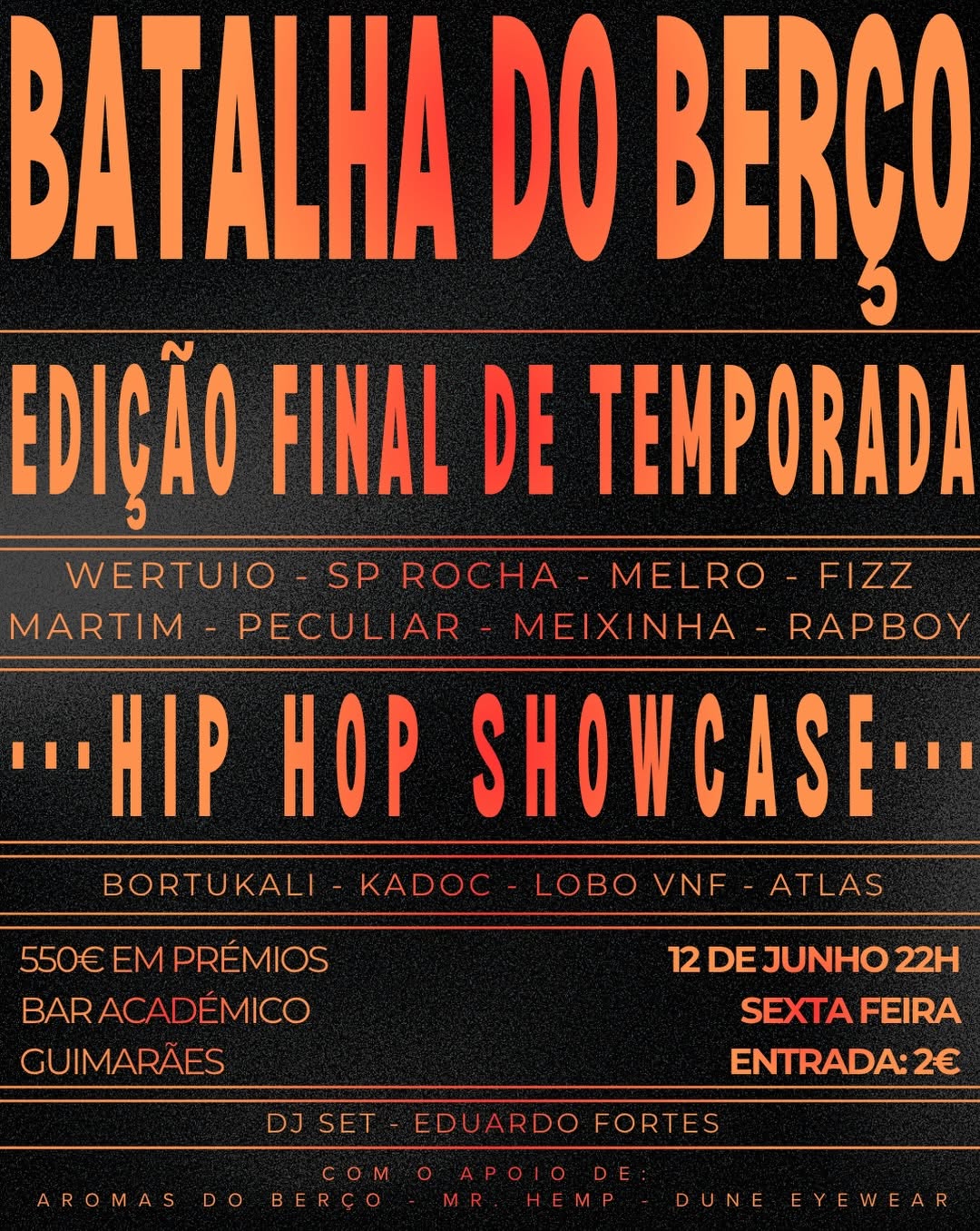Final da primeira temporada da Batalha do Berço reúne os melhores MCs em Guimarães