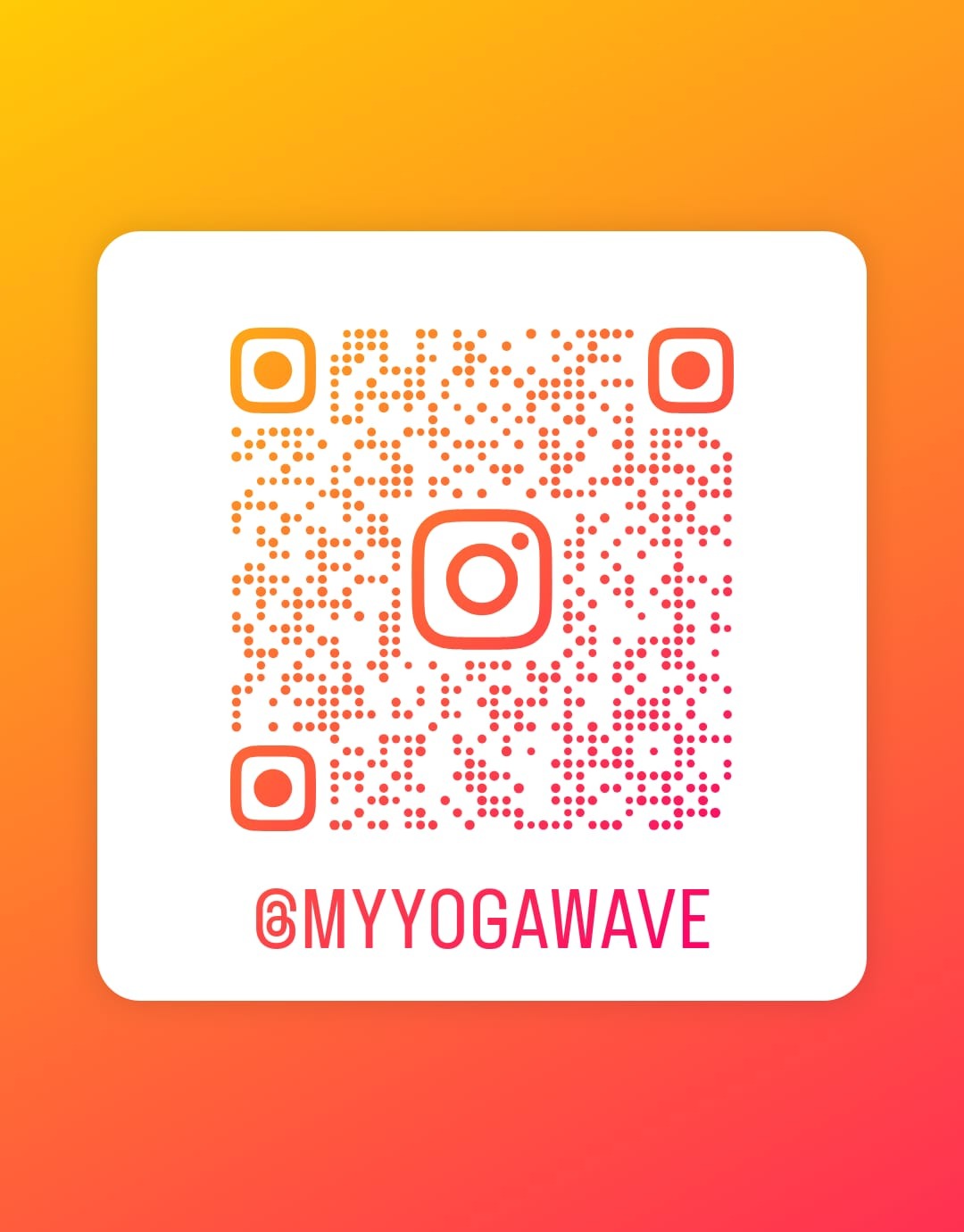 Scannez le QR Code Instagram de My Yoga Wave, partenaire bien-être de la Conciergerie Capbreton, pou