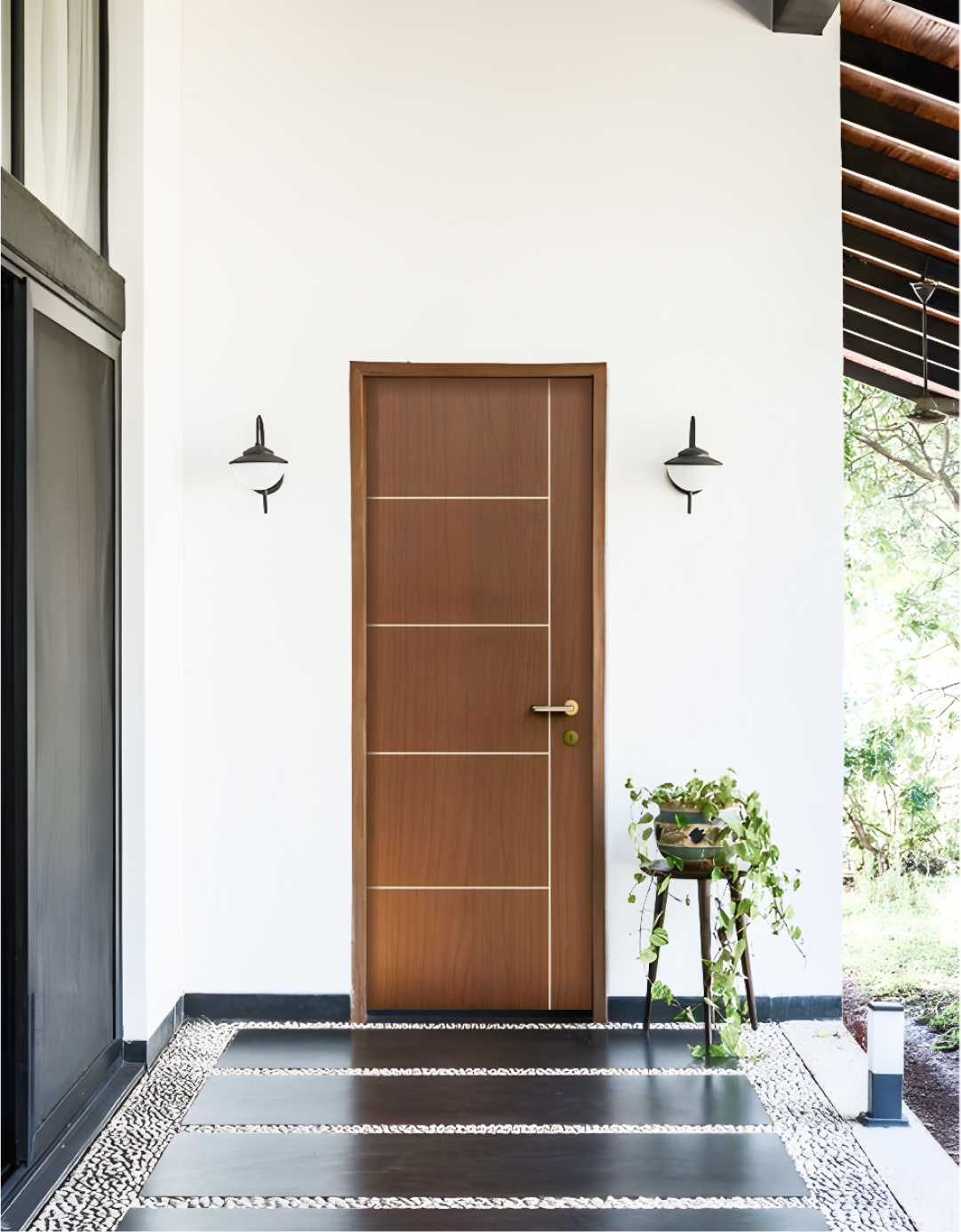 Pintu SWP (solid wood panel) lapisan HPL