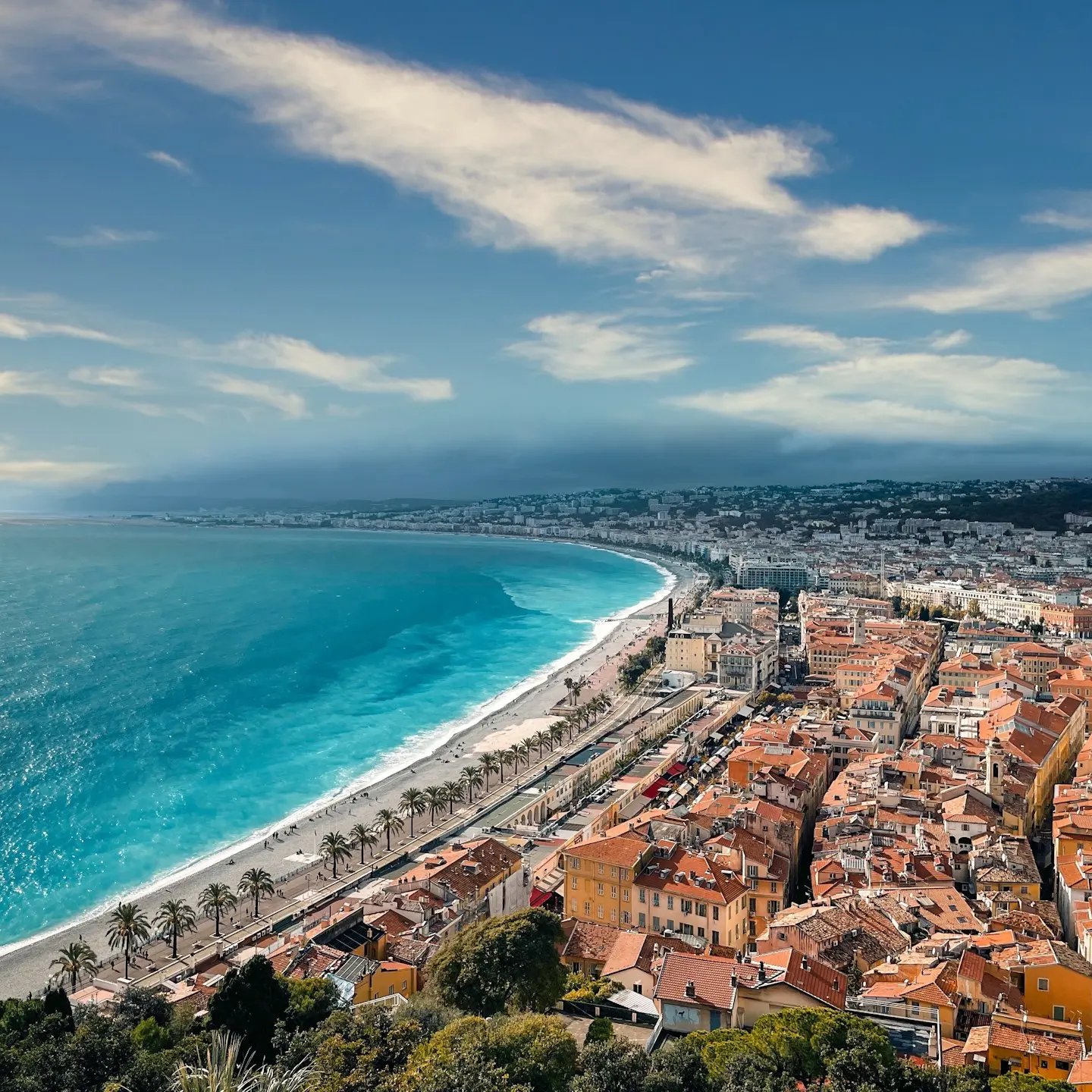 Vue du vieux Nice depuis le Chateau