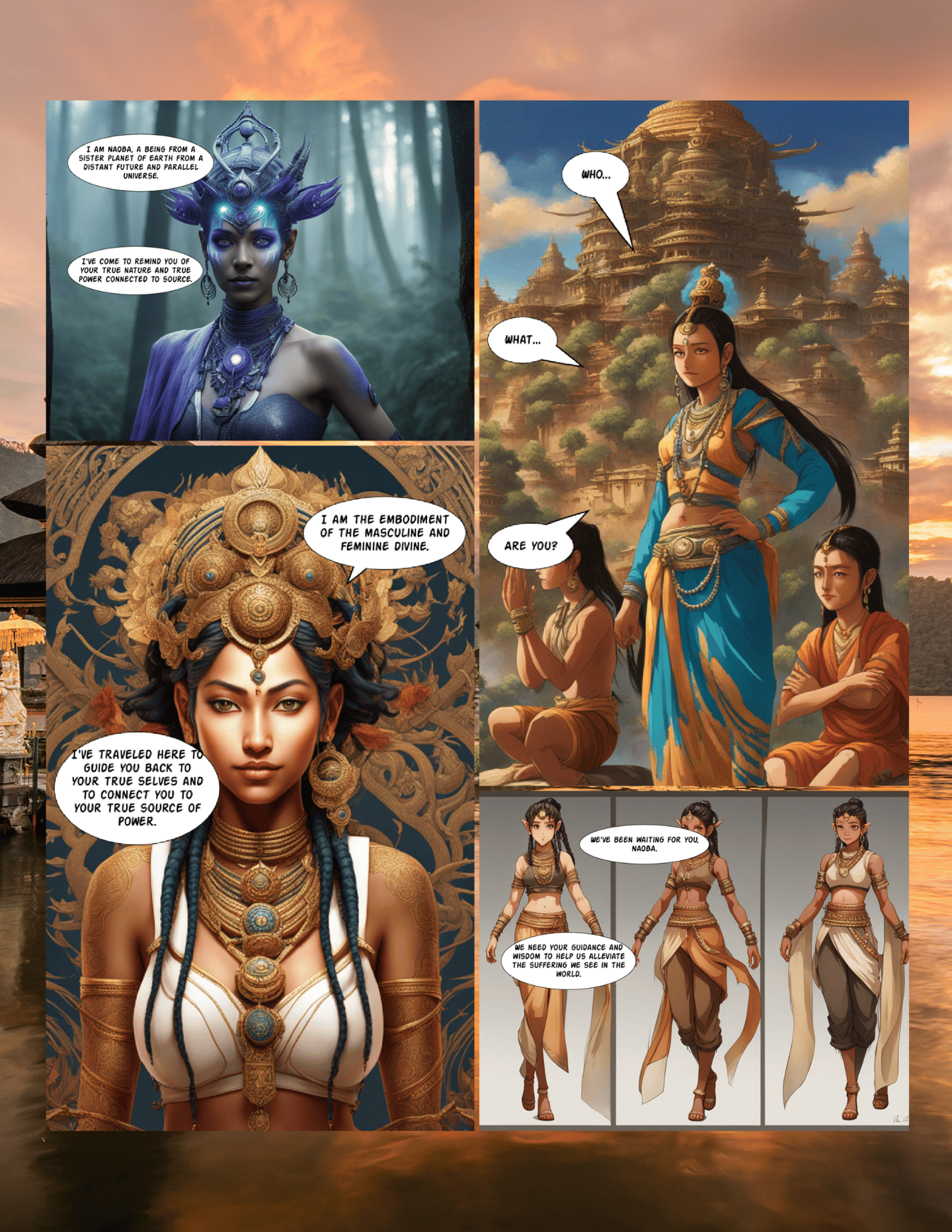 a comic strip of a future primitive being with supersonic powers