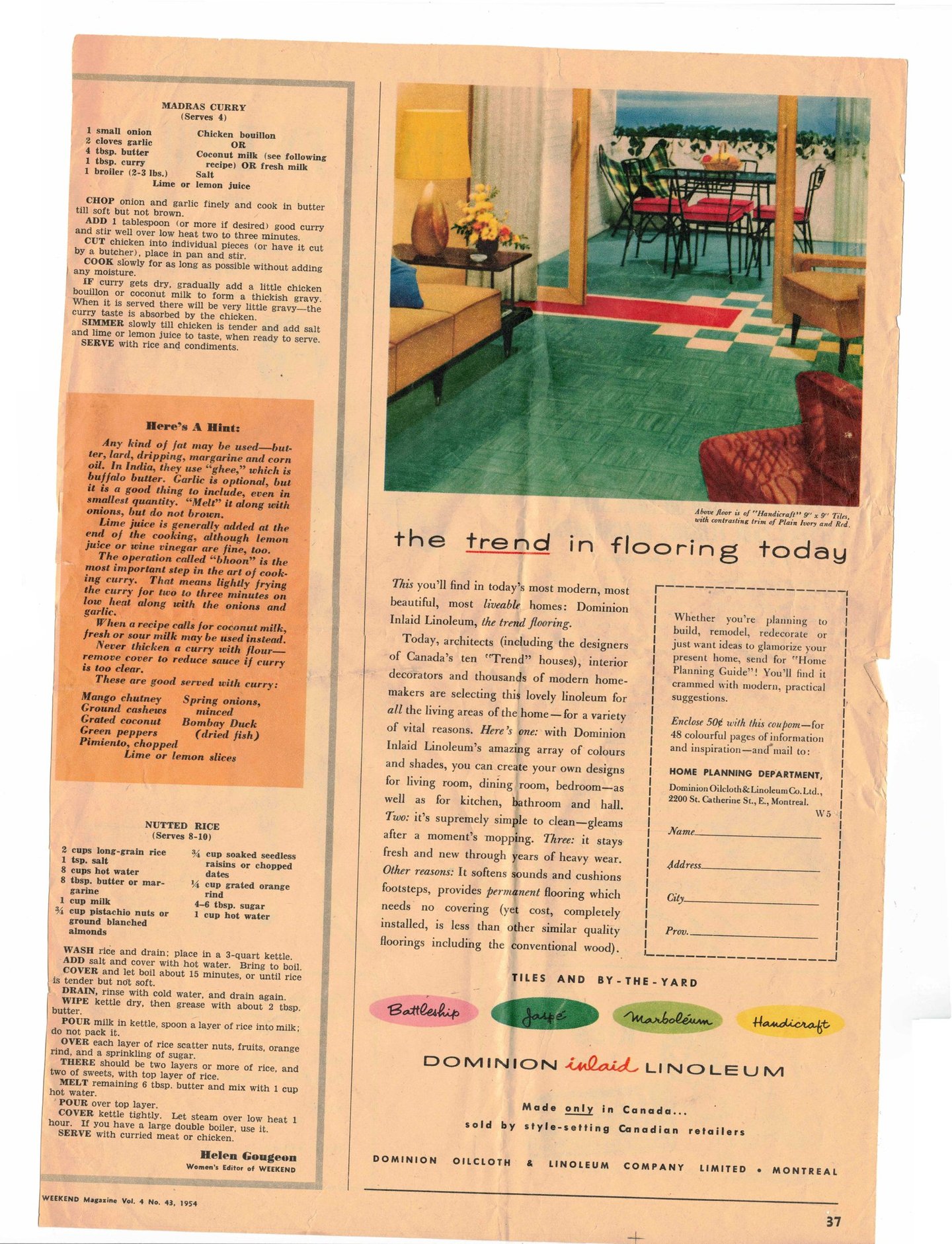 fashion magazine 1954