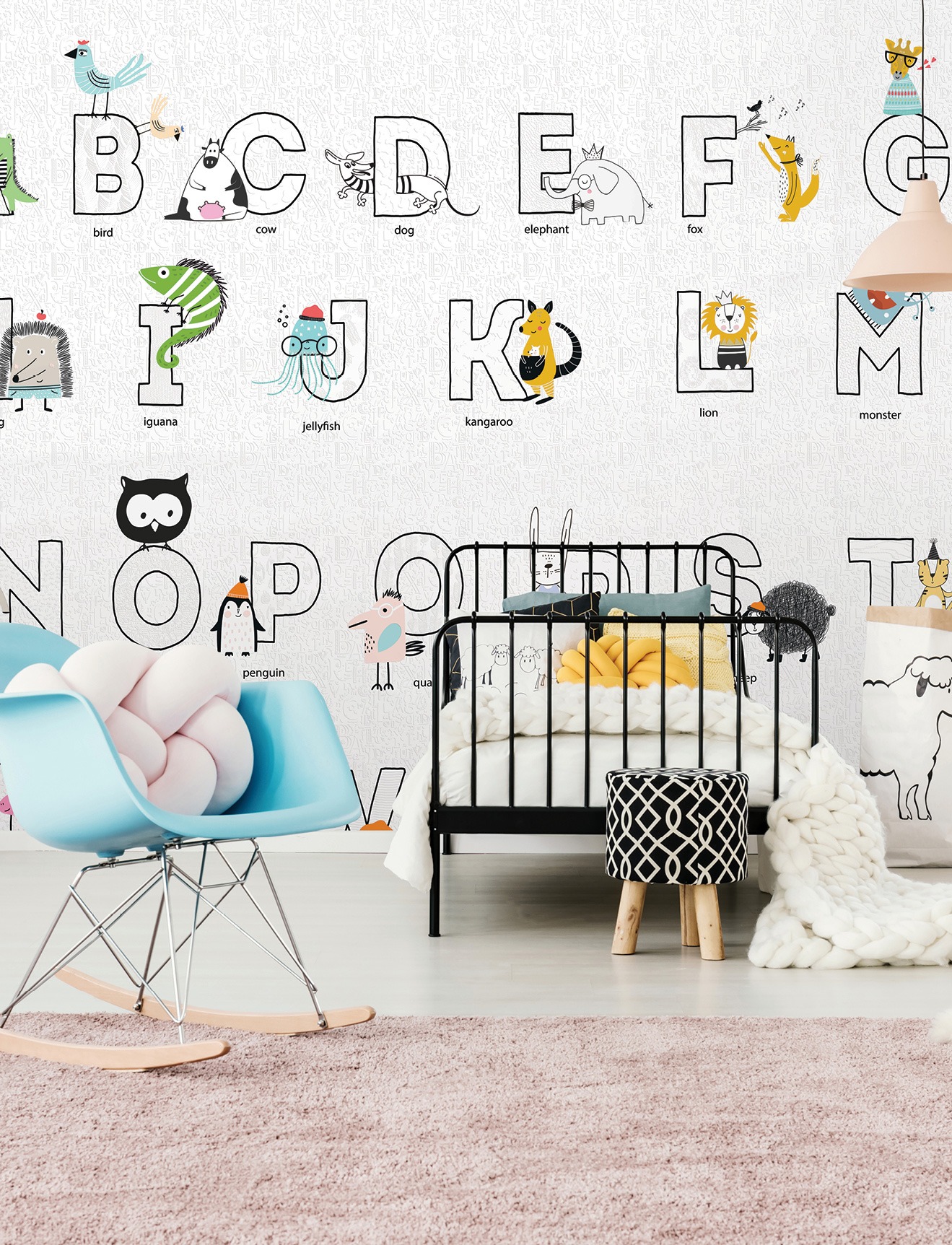 Animal ABC canvas design printed on Dimense Media Matt