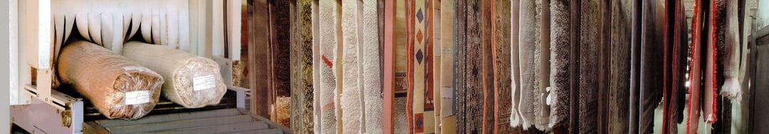 Envolsado y colgado de alfombras