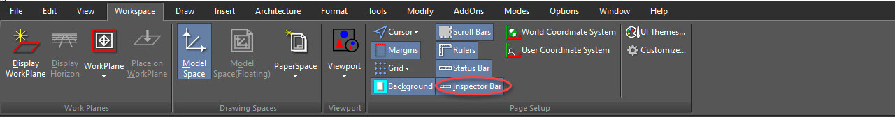 Inspector Bar in xCAD