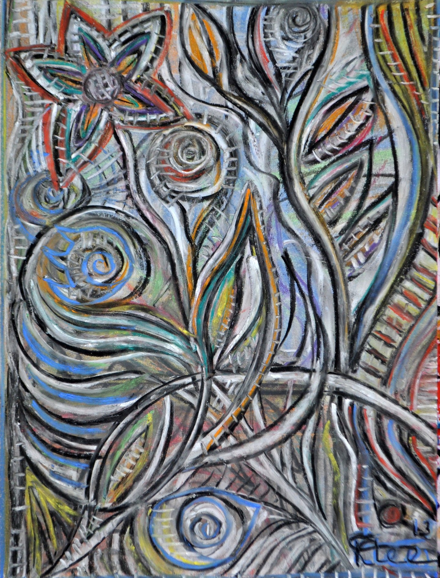 Trance Plant 2 A Pastel Drawing by Kristina Lee, 2013