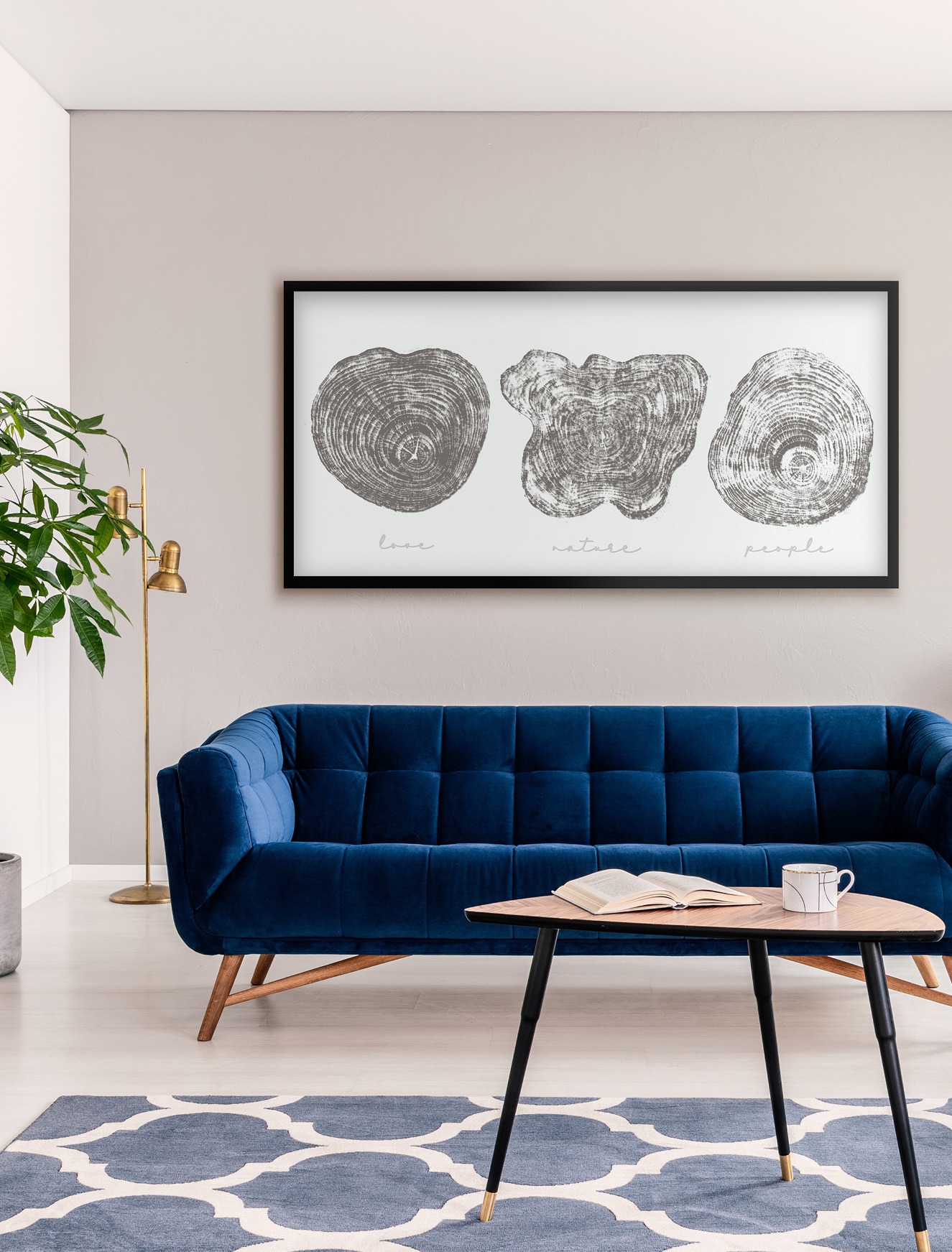 People Love Nature canvas design printed on Dimense Media Suede