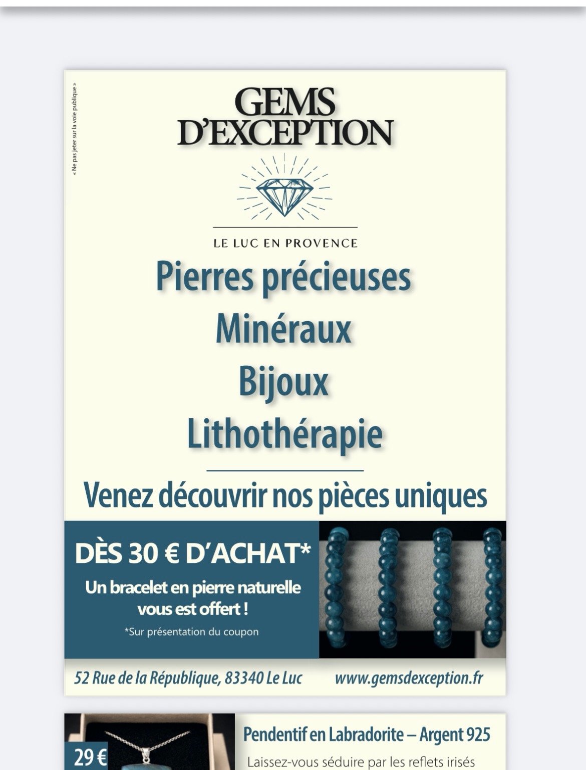 fluet gems d exception 52 rue de la république 83340 le luc
