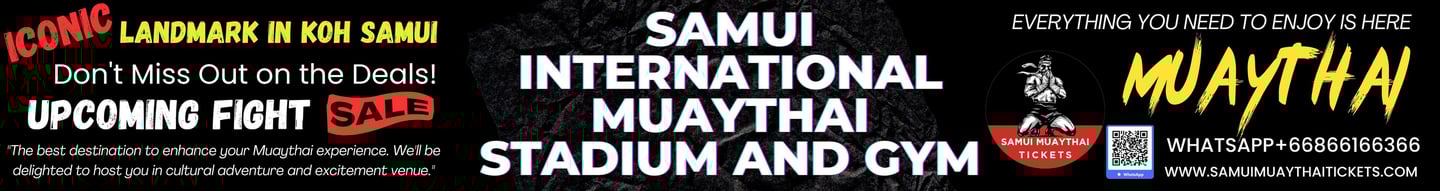 Samui muaythai boxing stadium and Gym training battle neaby chaweng at samui international today 