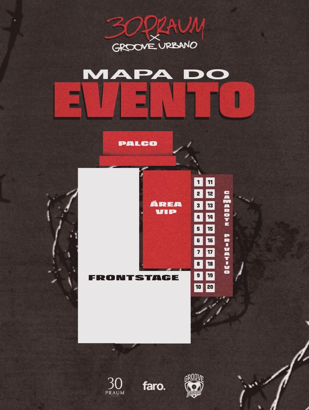 mapa do evento