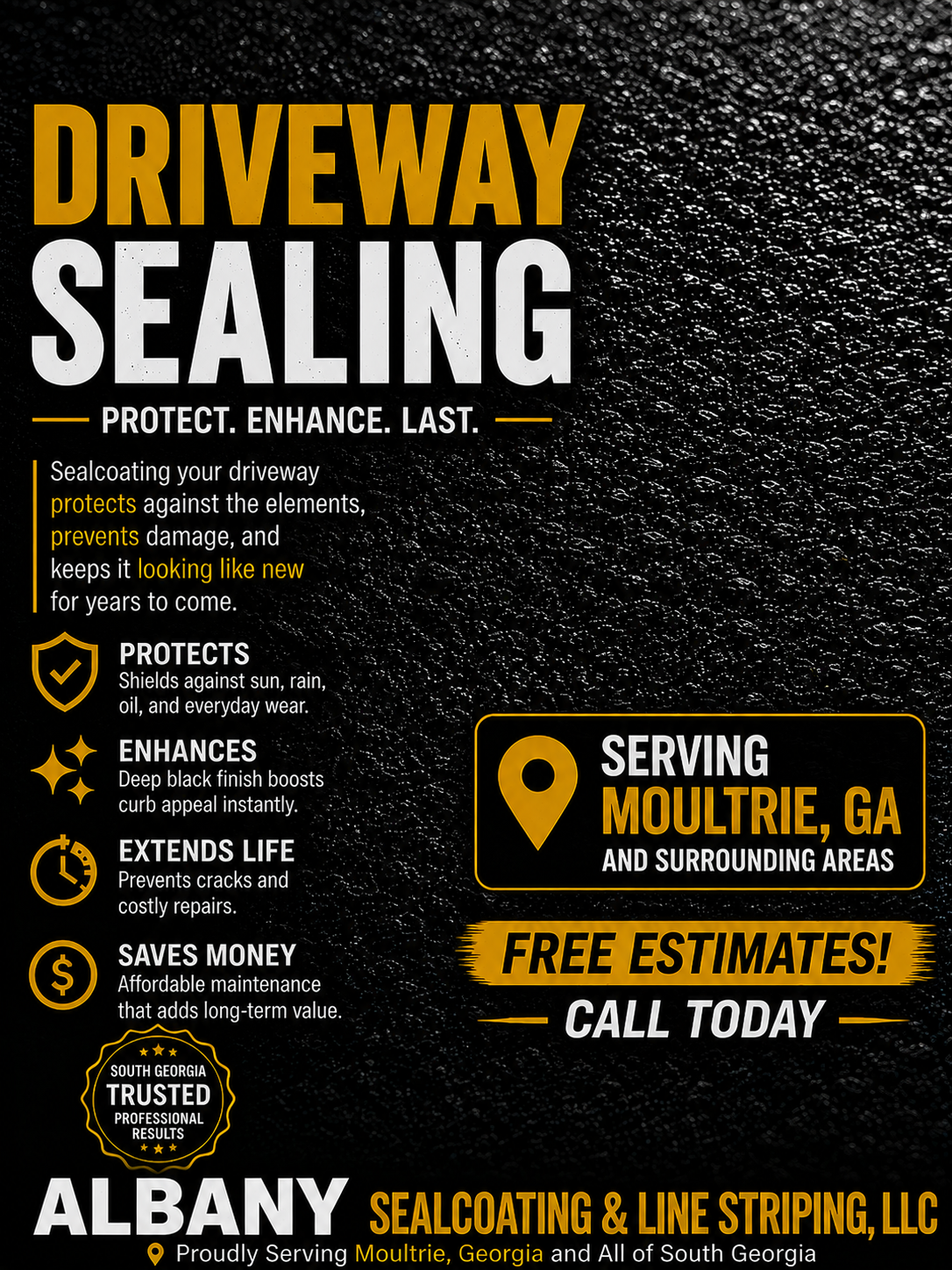 Driveway Sealing in Moultrie, GA - Protect & Extend Asphalt Life