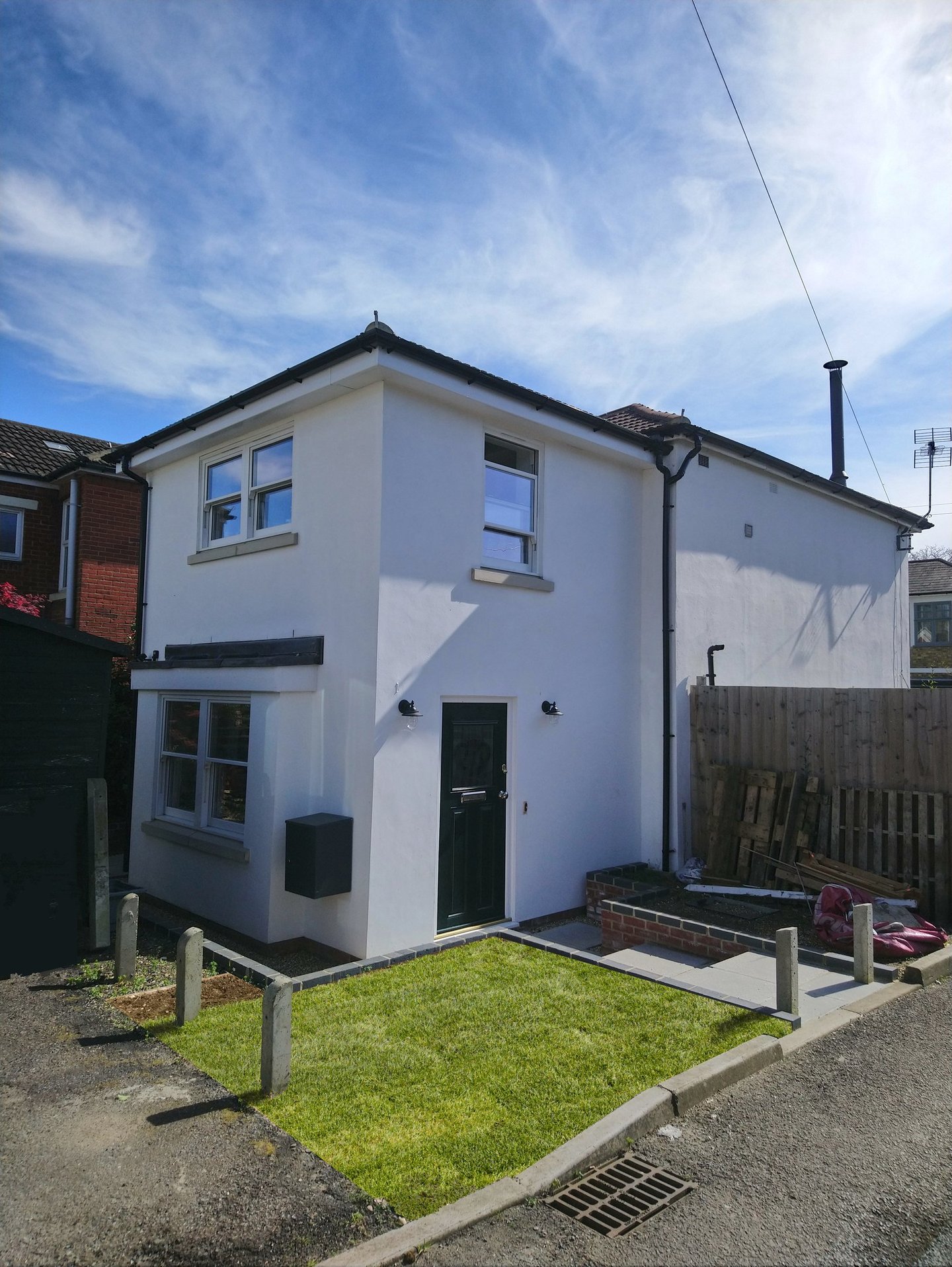 Two storey extension to a house