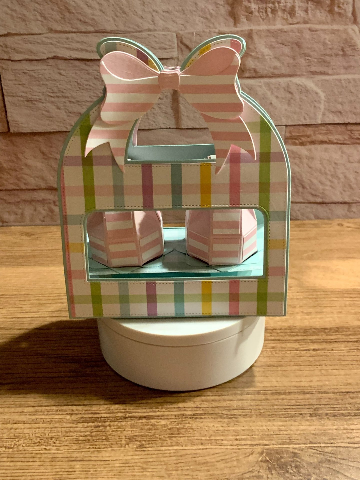 3D Egg Carrier using Scrap Diva dies with paper eggs inside