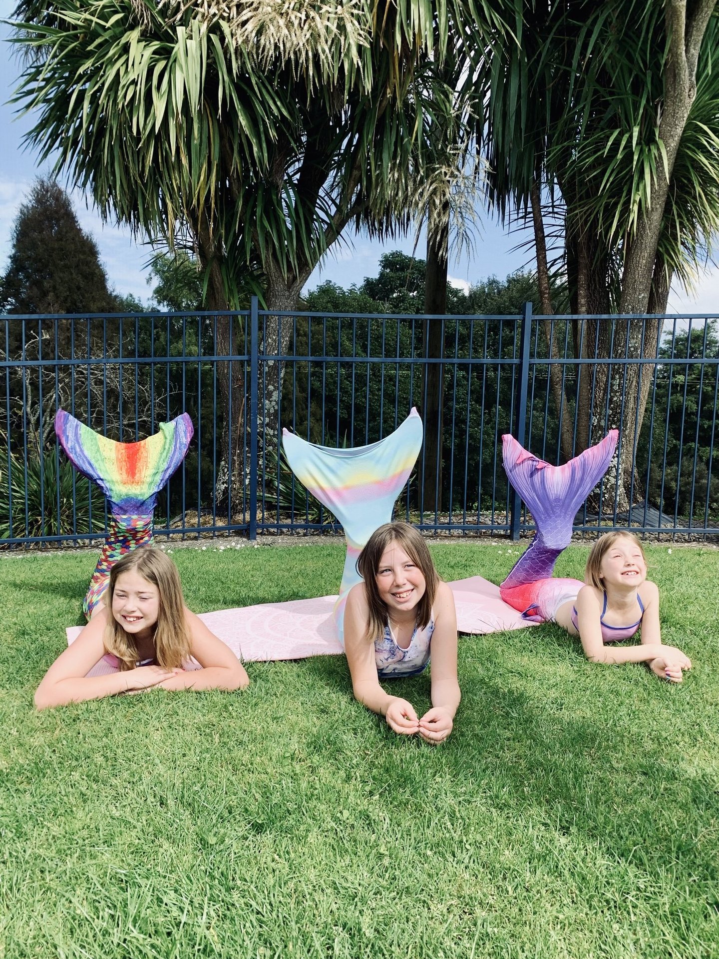 three Mermaids at a Merventure Mermaid class