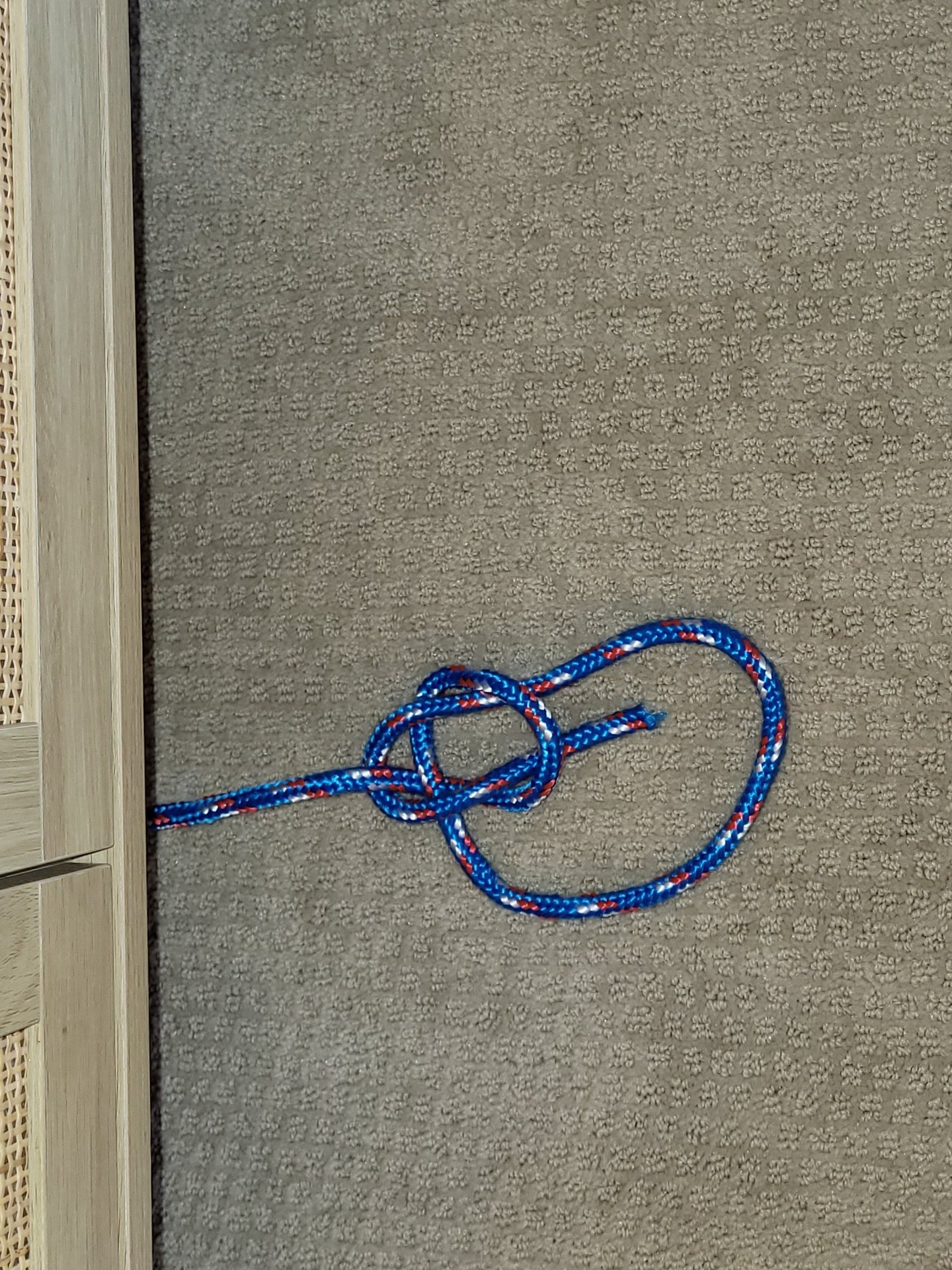 Un-tightened Bowline showing structure