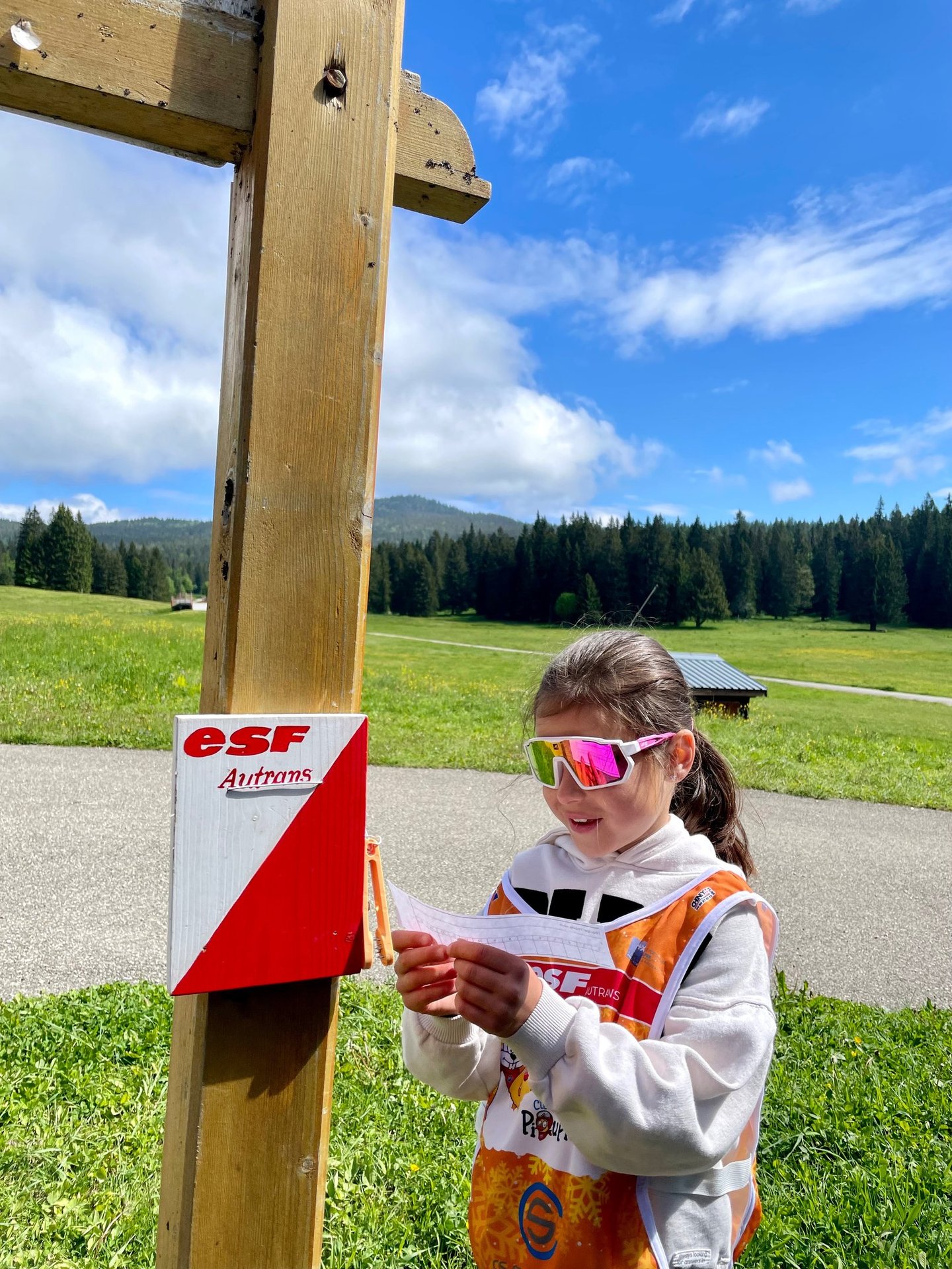 Course d'orientation du stage de biathlon de l'ESF Autrans dans le Verrcors