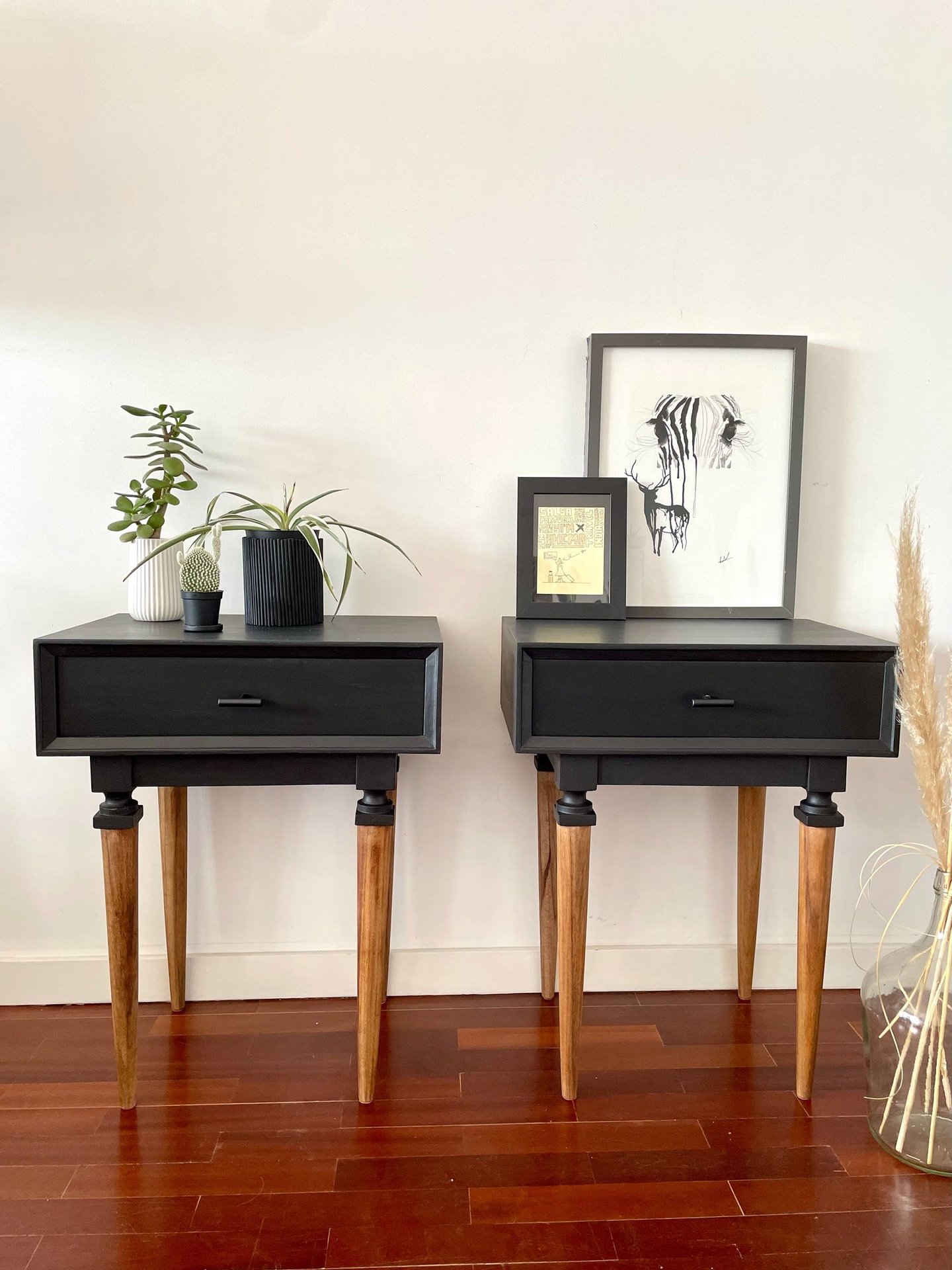 Upcycled retro bedside tables